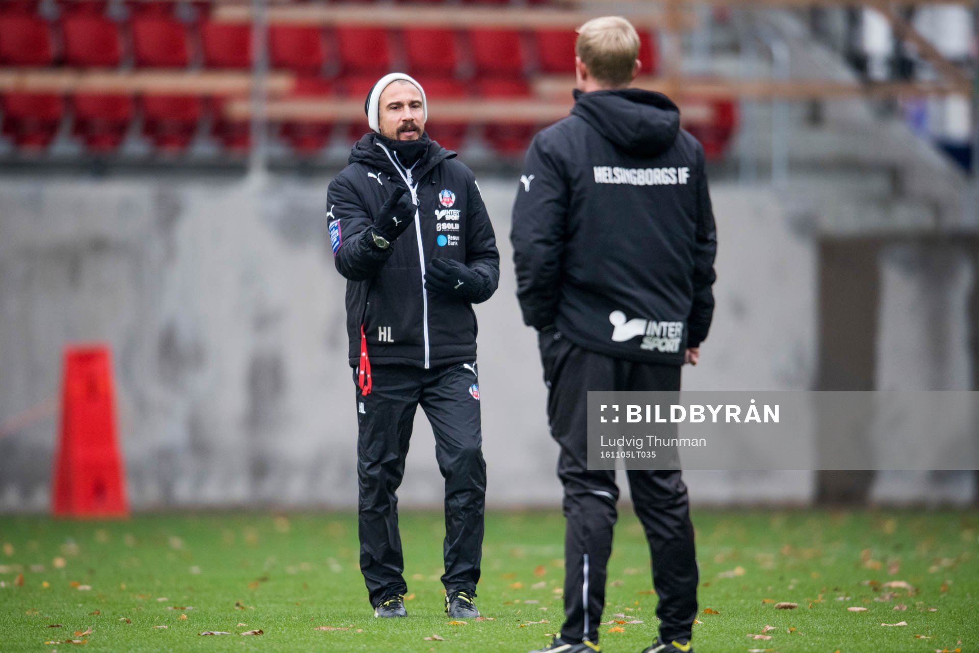 Helsingborgs manager Henrik Larsson och assisterande