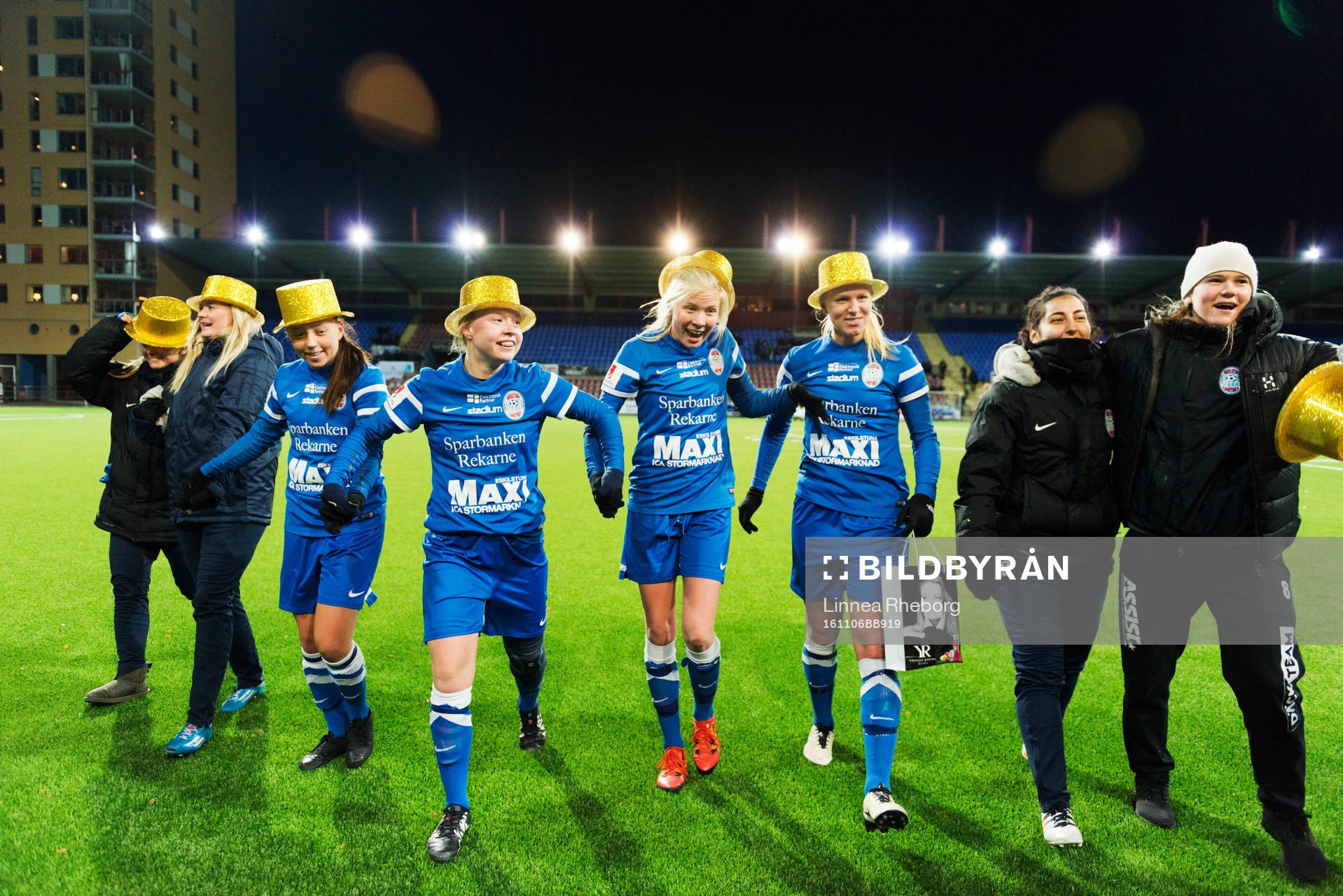 Eskilstunas spelare jublar