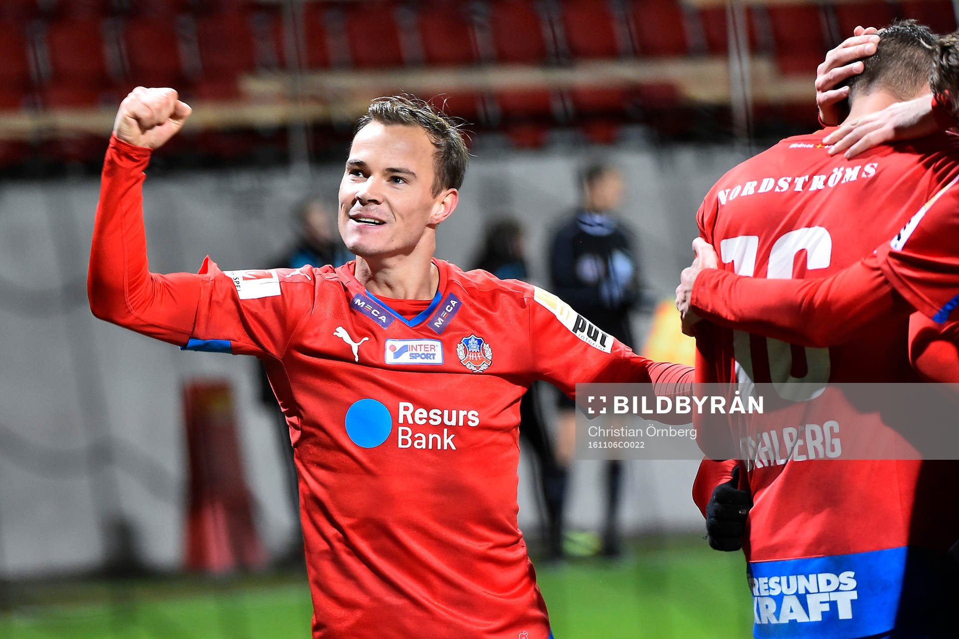 Helsingborgs Anton Wede jublar