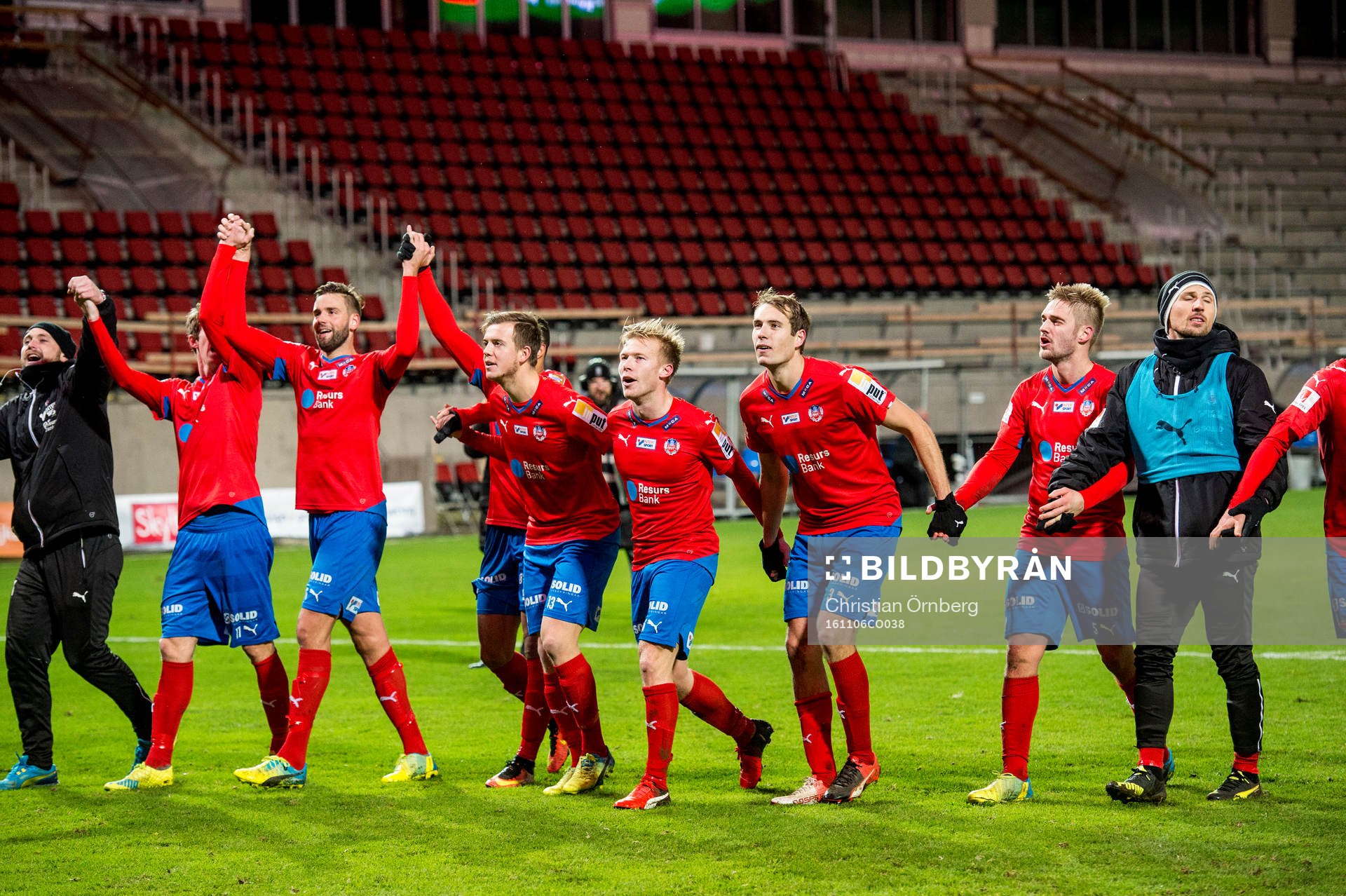 Helsingborgs spelare jublar