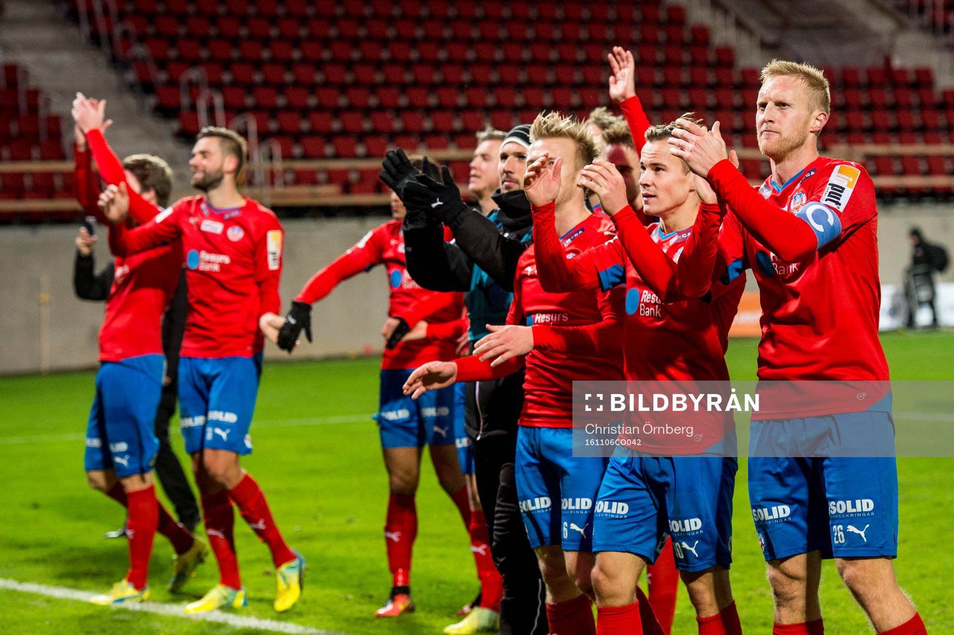 Helsingborgs spelare jublar