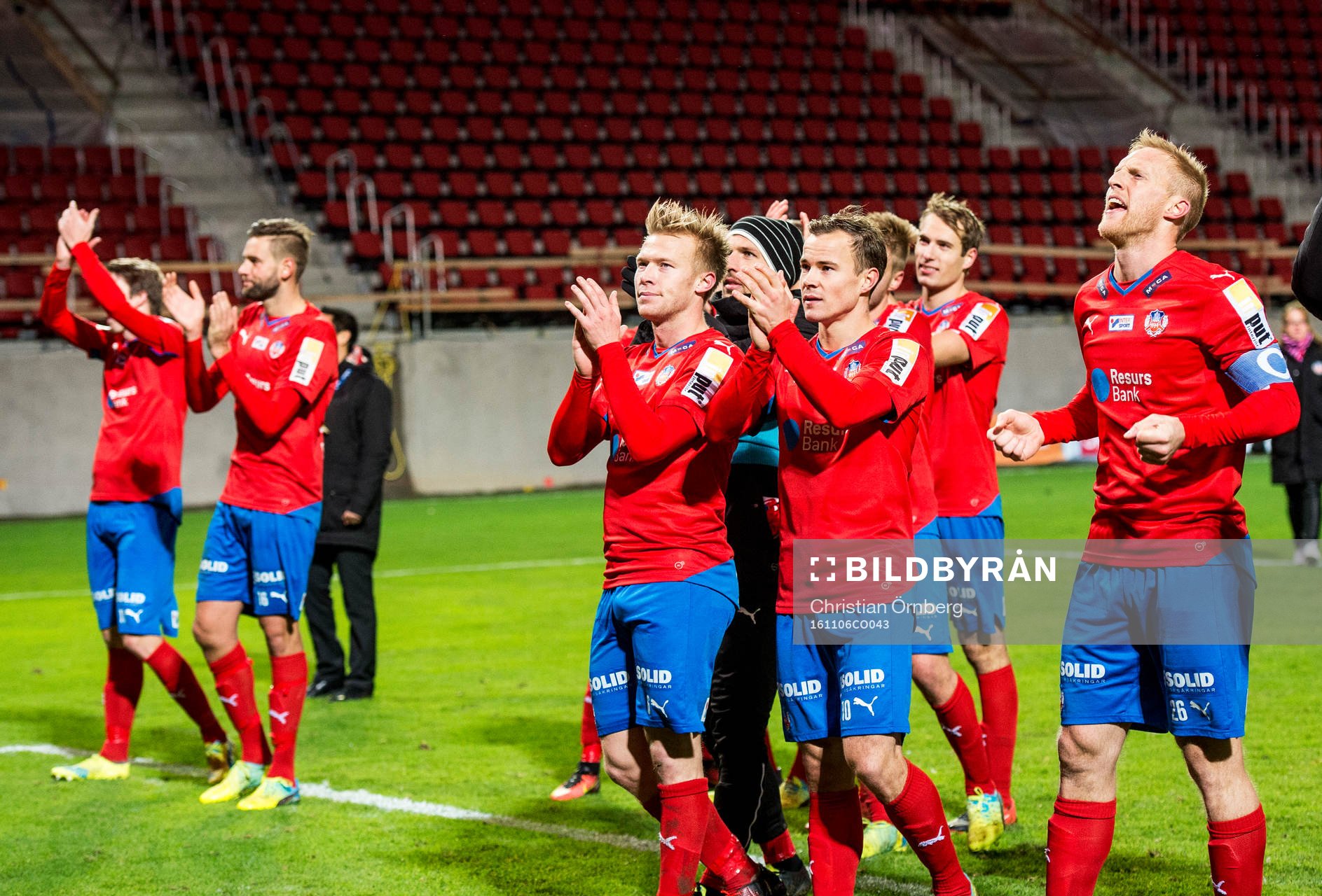 Helsingborgs spelare jublar