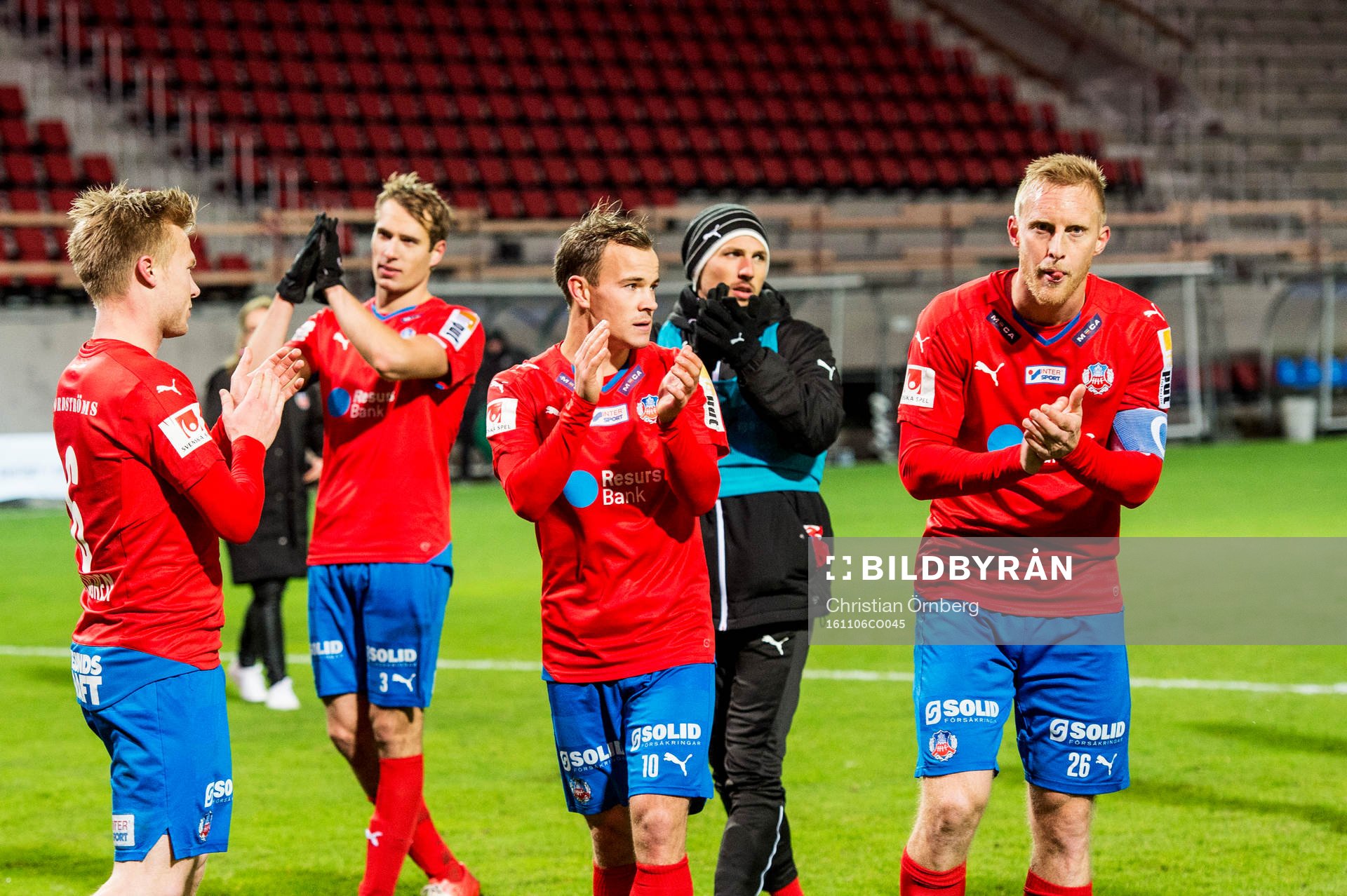 Helsingborgs Andreas Landgren, Frederik Helstrup Jensen,