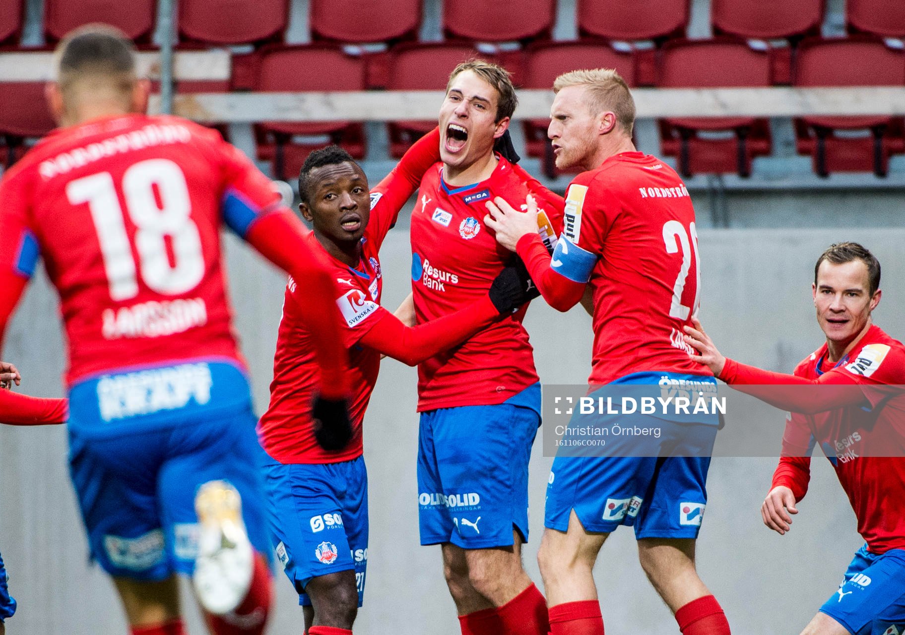 Helsingborgs Jordan Larsson, Monday Samuel, Frederik