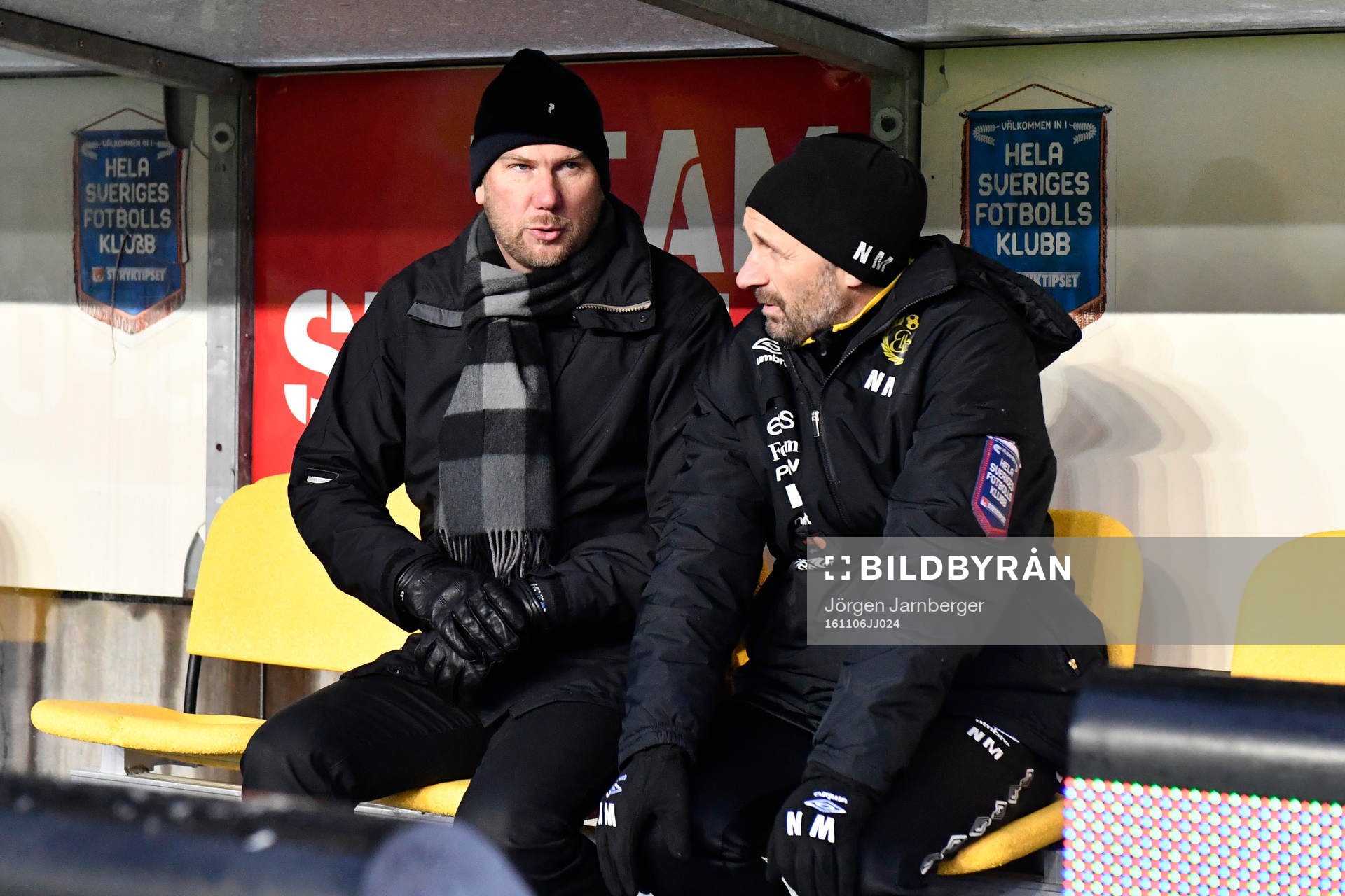 Elfsborgs manager Magnus Haglund och assisterande tränare