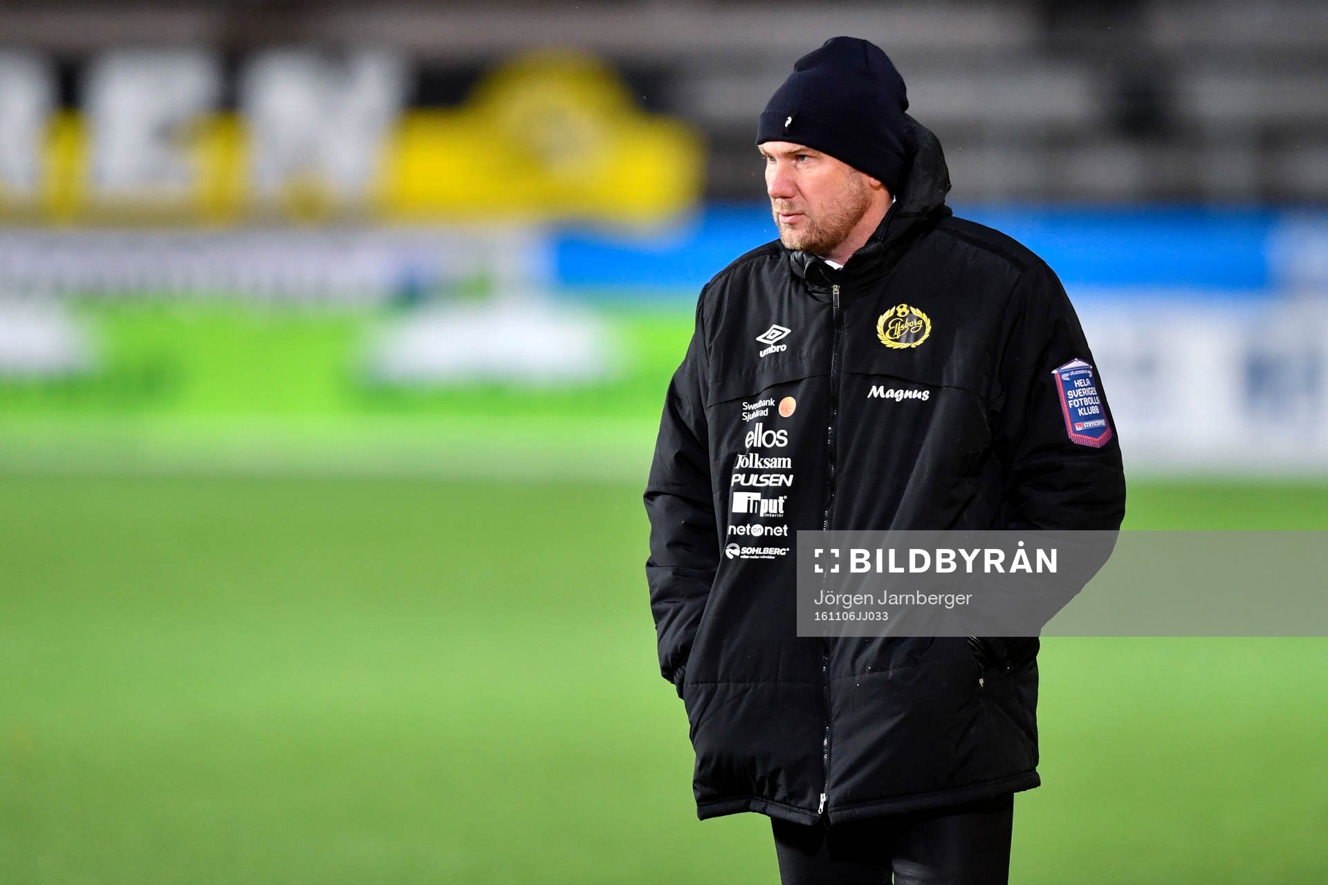 Elfsborgs manager Magnus Haglund under fotbollsmatchen i Allsvenskan mellan Elfsborg och Örebro den 6 november 2016 i BORÅS.