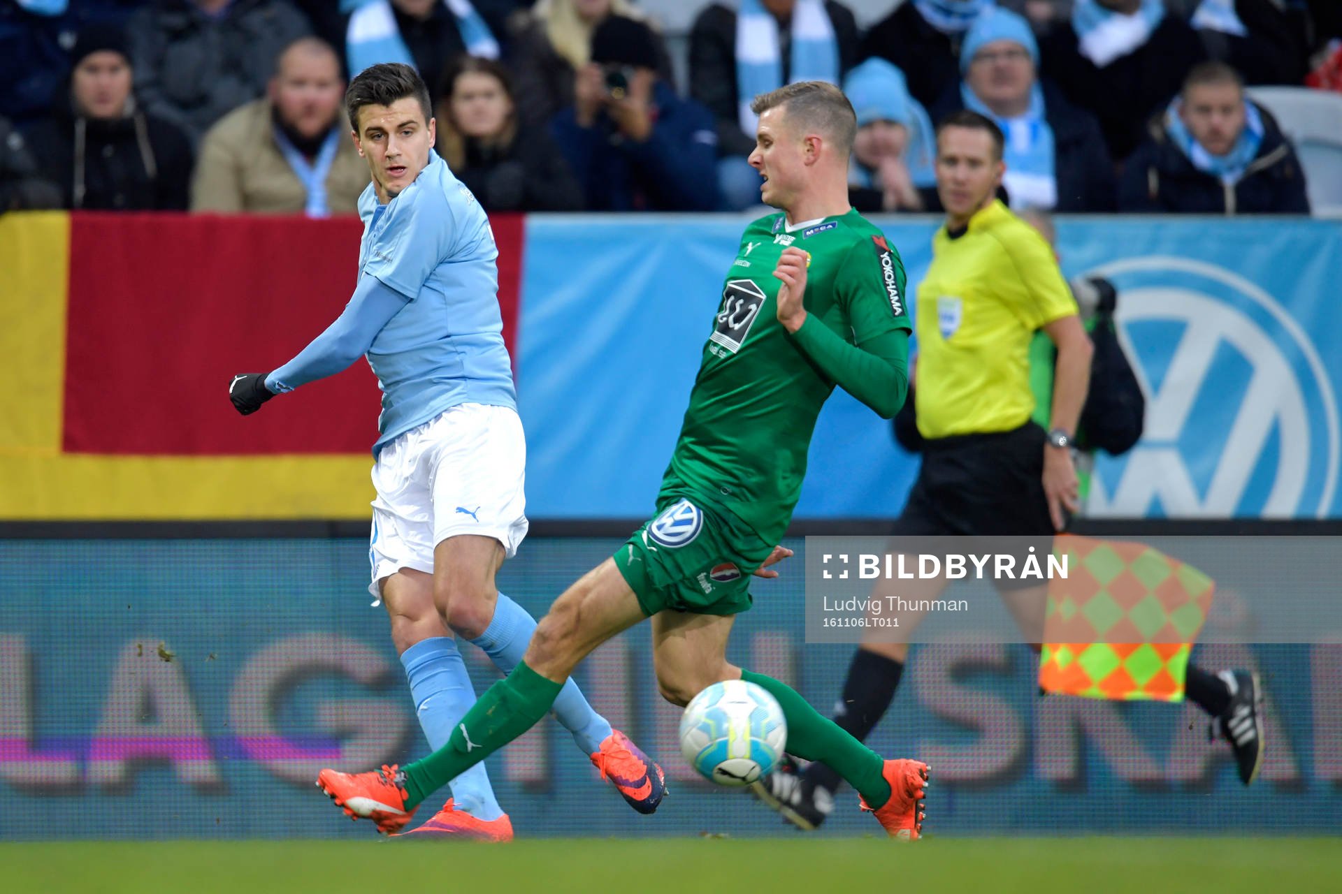 Malmö FFs Alexander Jeremejeff och Hammarbys Richard Magyar