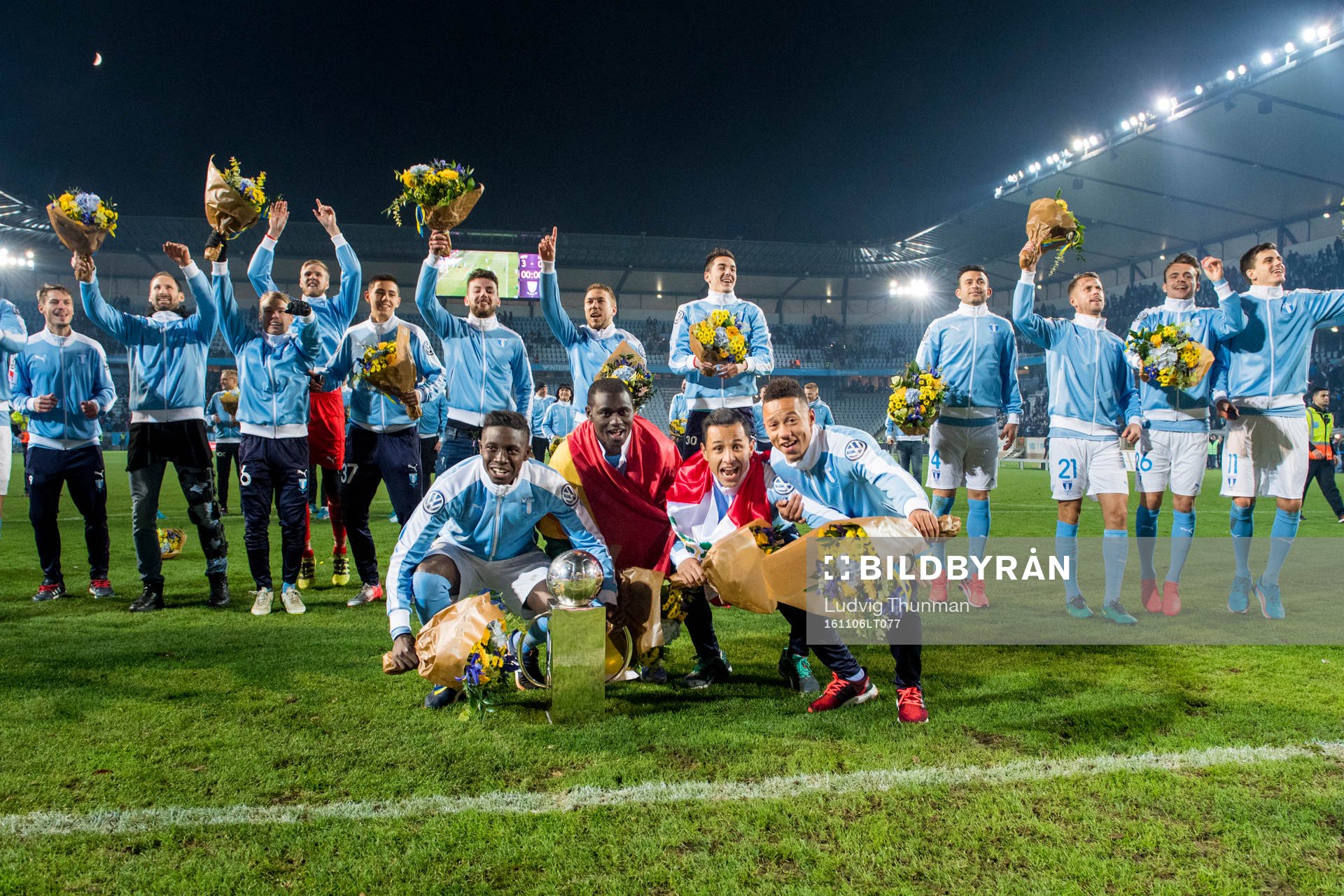 Malmö FFs Pa Konate, Enock Kofi Adu, Yoshimar Yotún och