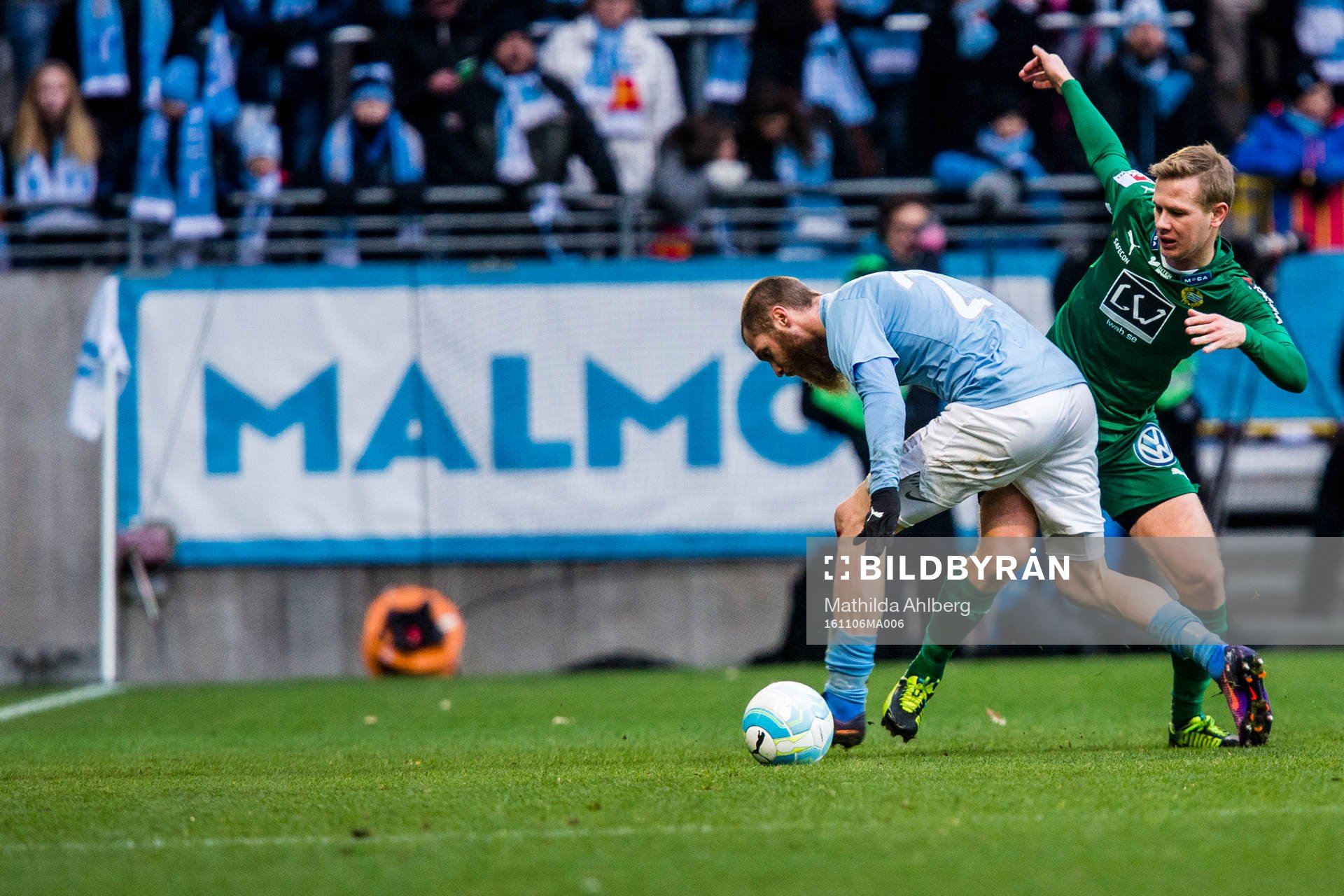 under fotbollsmatchen i Allsvenskan mellan Malmö FF och