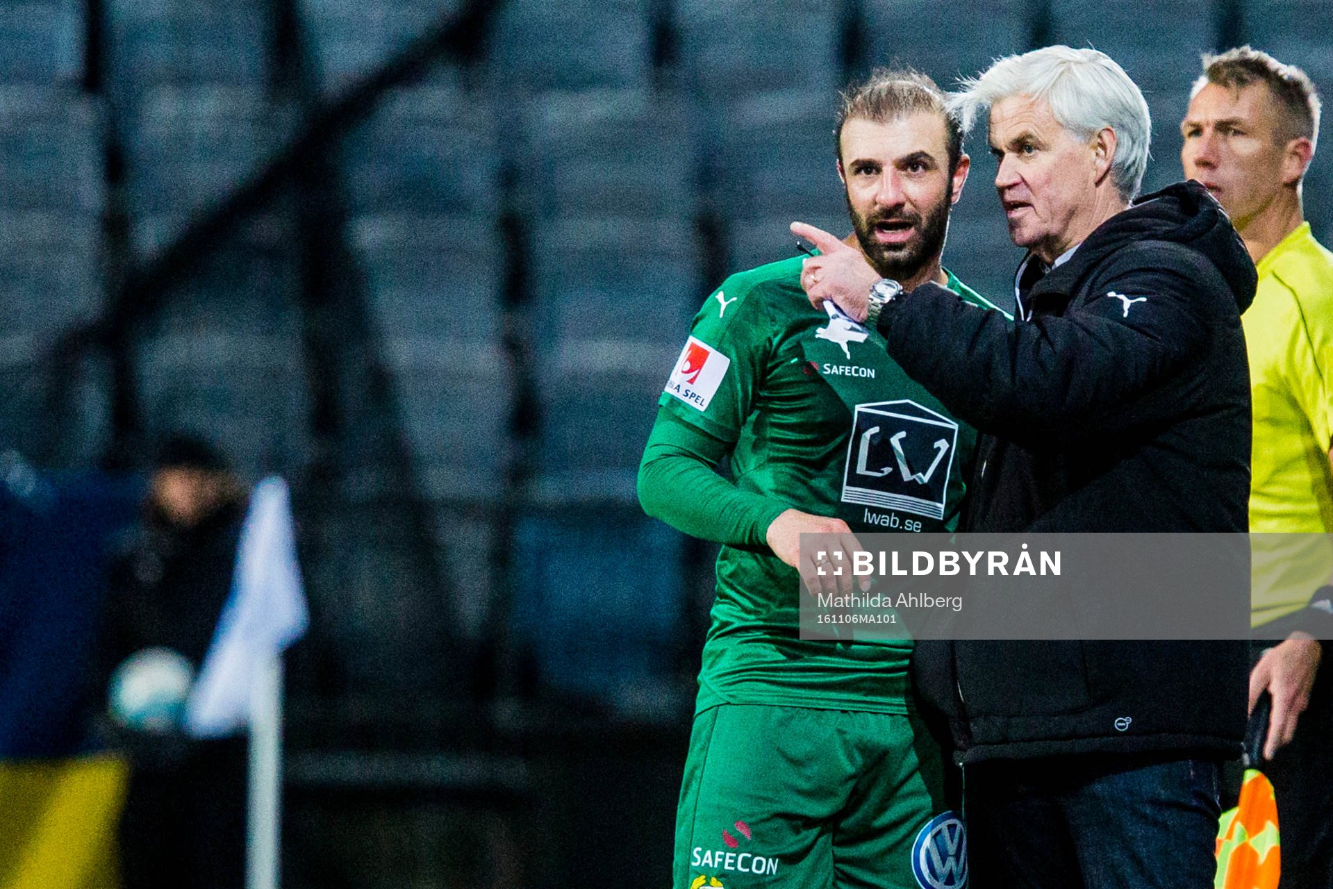 Hammarbys Kennedy Bakircioglu och tränare Nanne Bergstrand