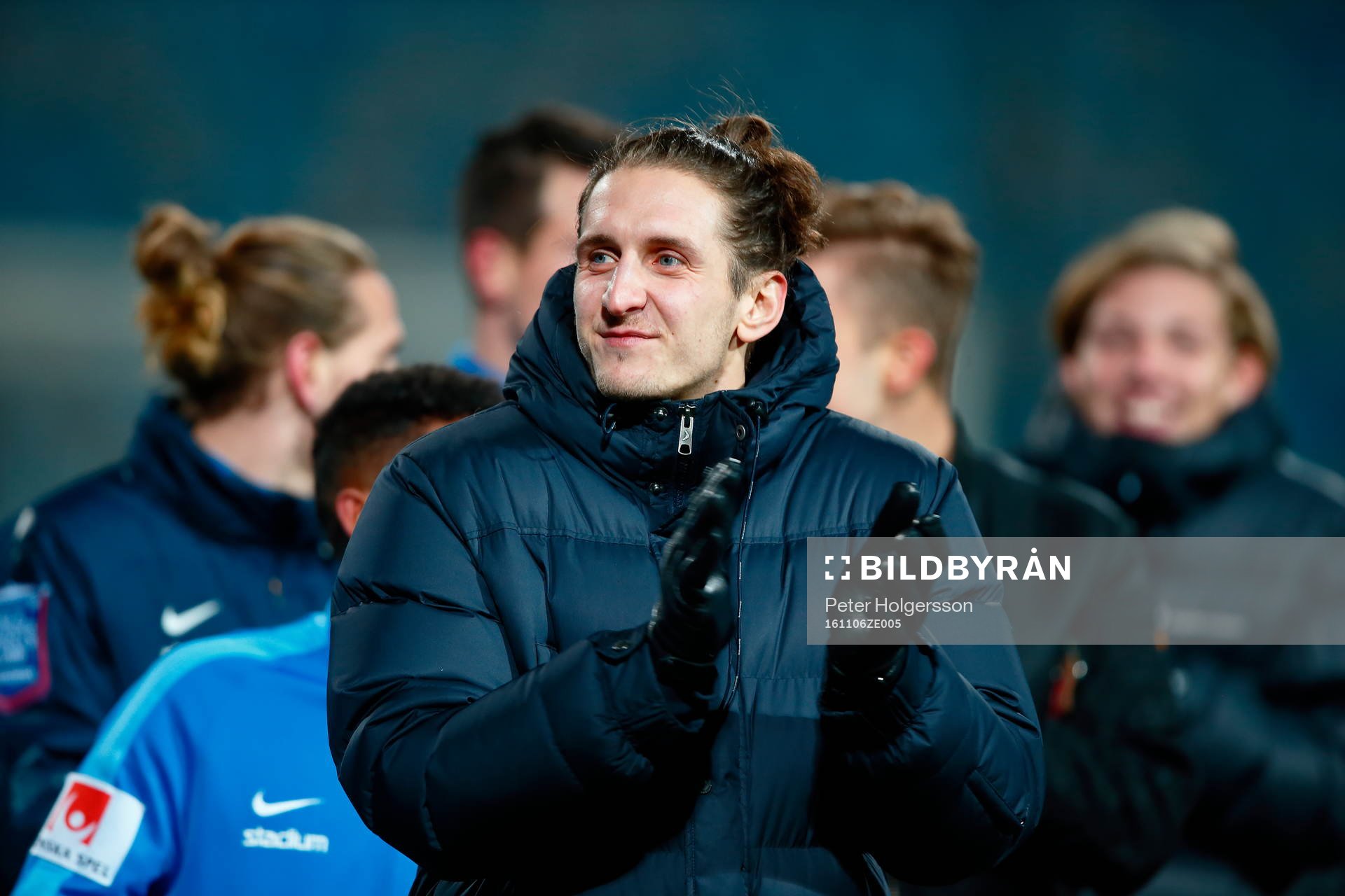Norrköpings målvakt David Mitov Nilsson under fotbollsmatchen i Allsvenskan mellan Norrköping och IFK Göteborg den 6 november 2016 i Norrköping.