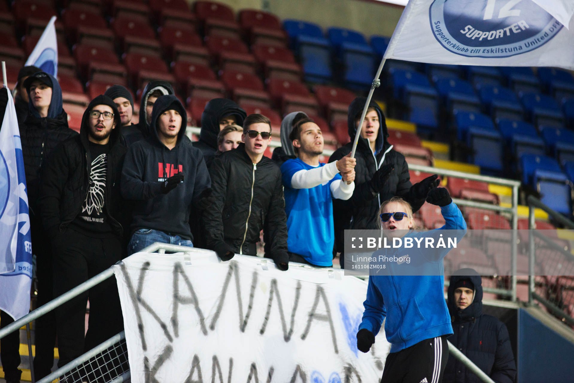 Eskilstunas fans på läktaren