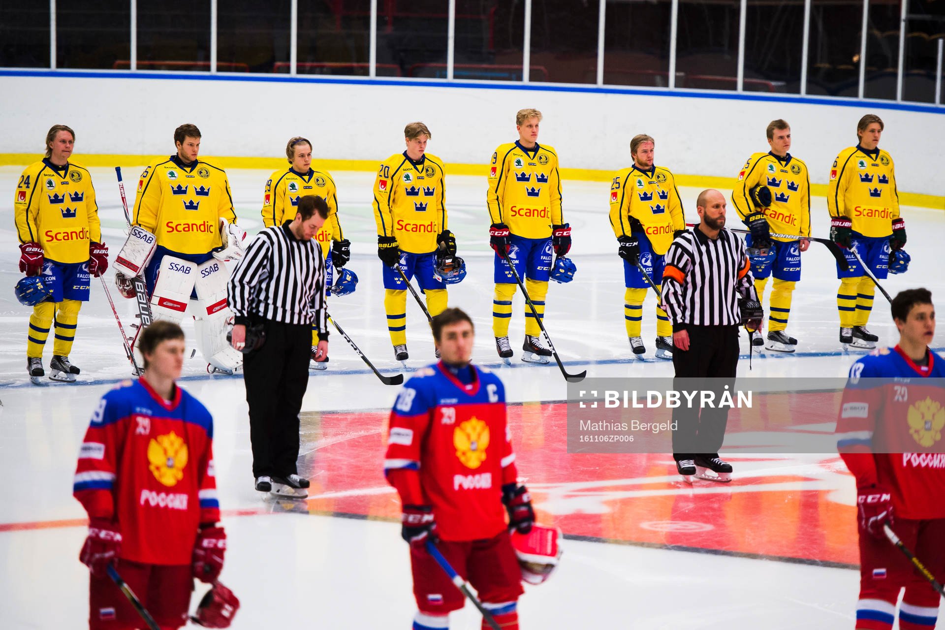 Sveriges och Rysslands spelare