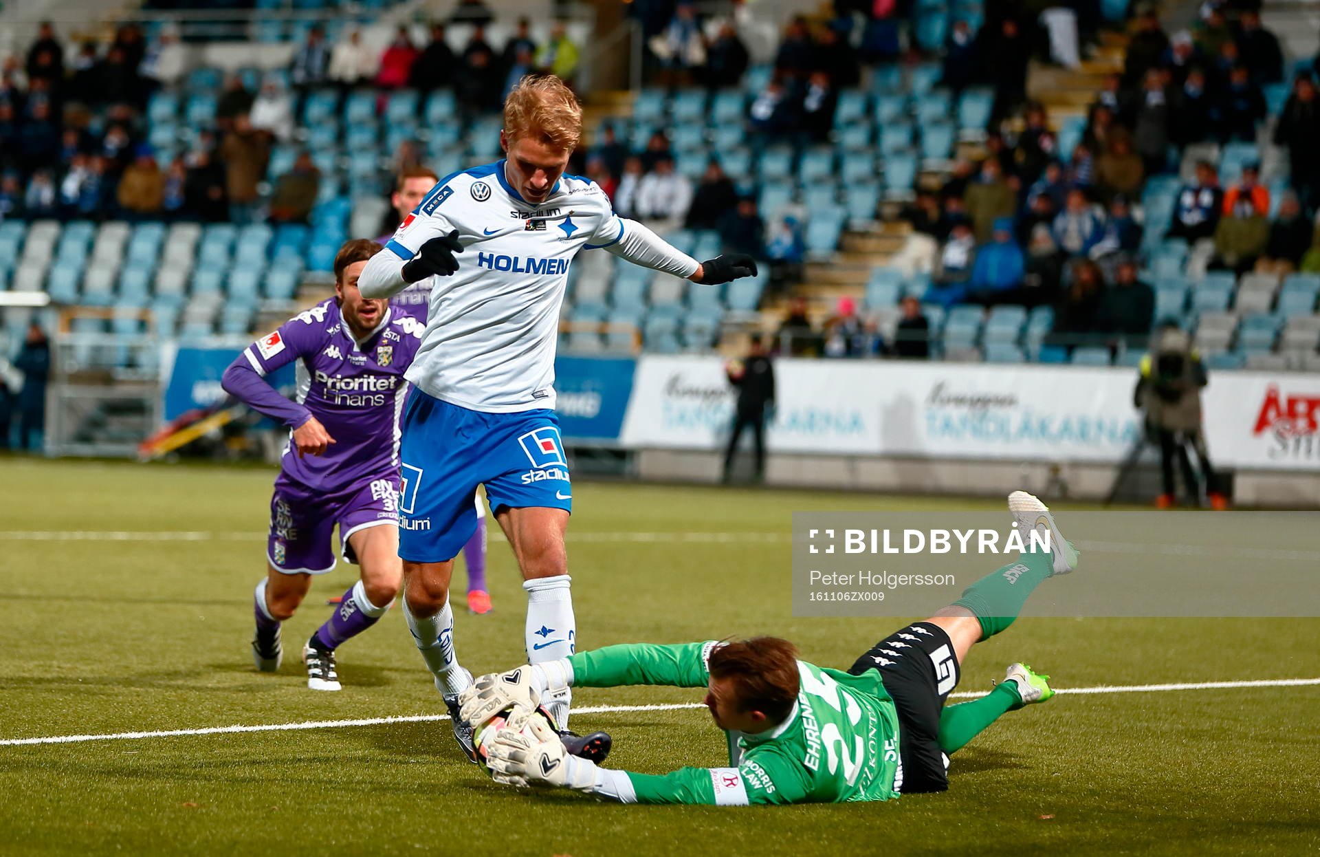 Norrköpings Sebastian Andersson strax före mål 3-1 av
