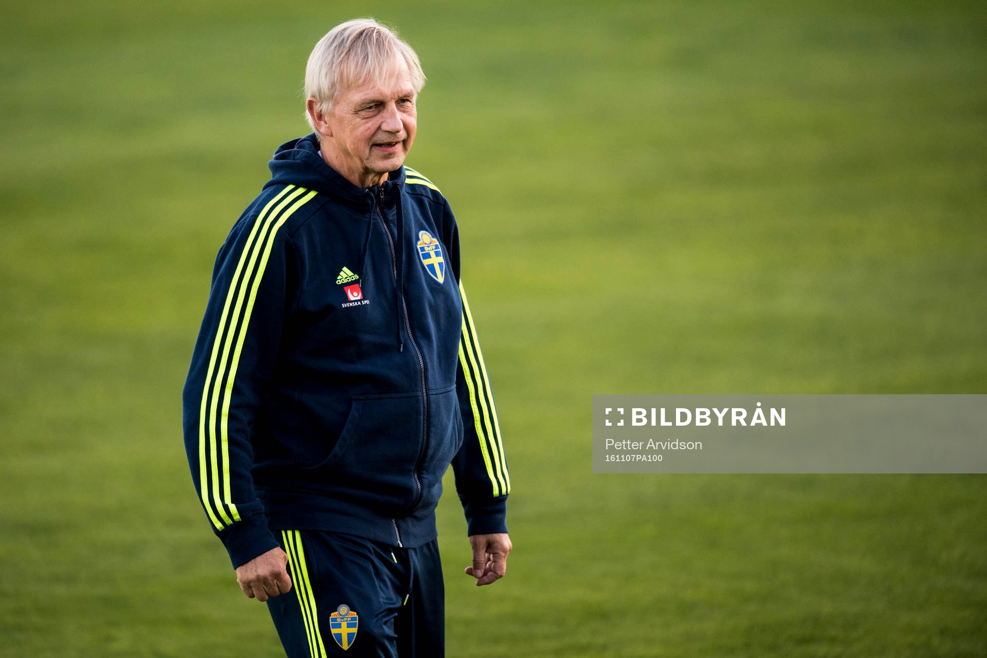 Landslagschef Lars Richt under en träning med Sveriges fotbollslandslag den 7 november 2016 i Marbella.