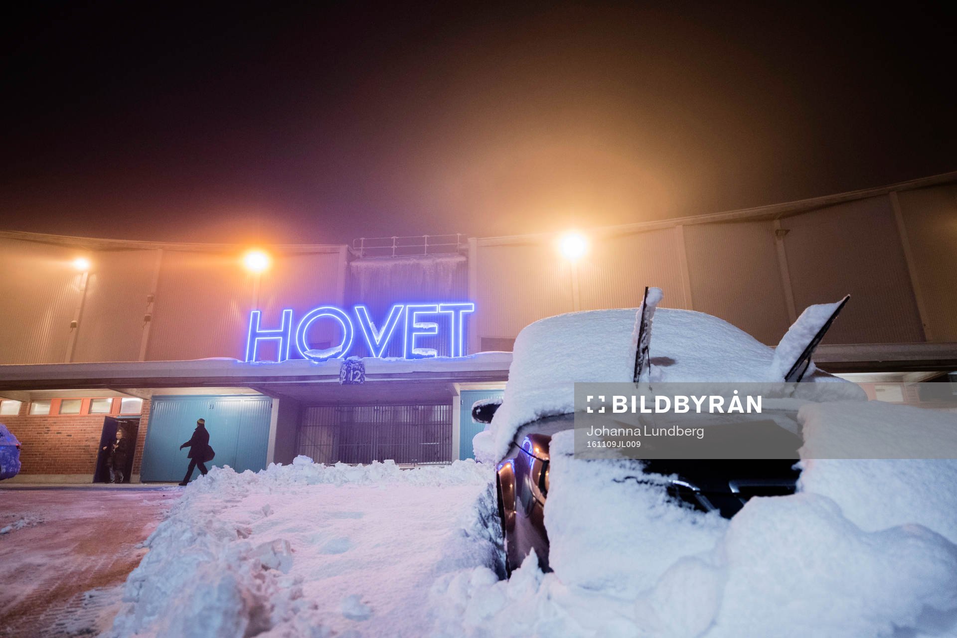 Snö utanför Hovet