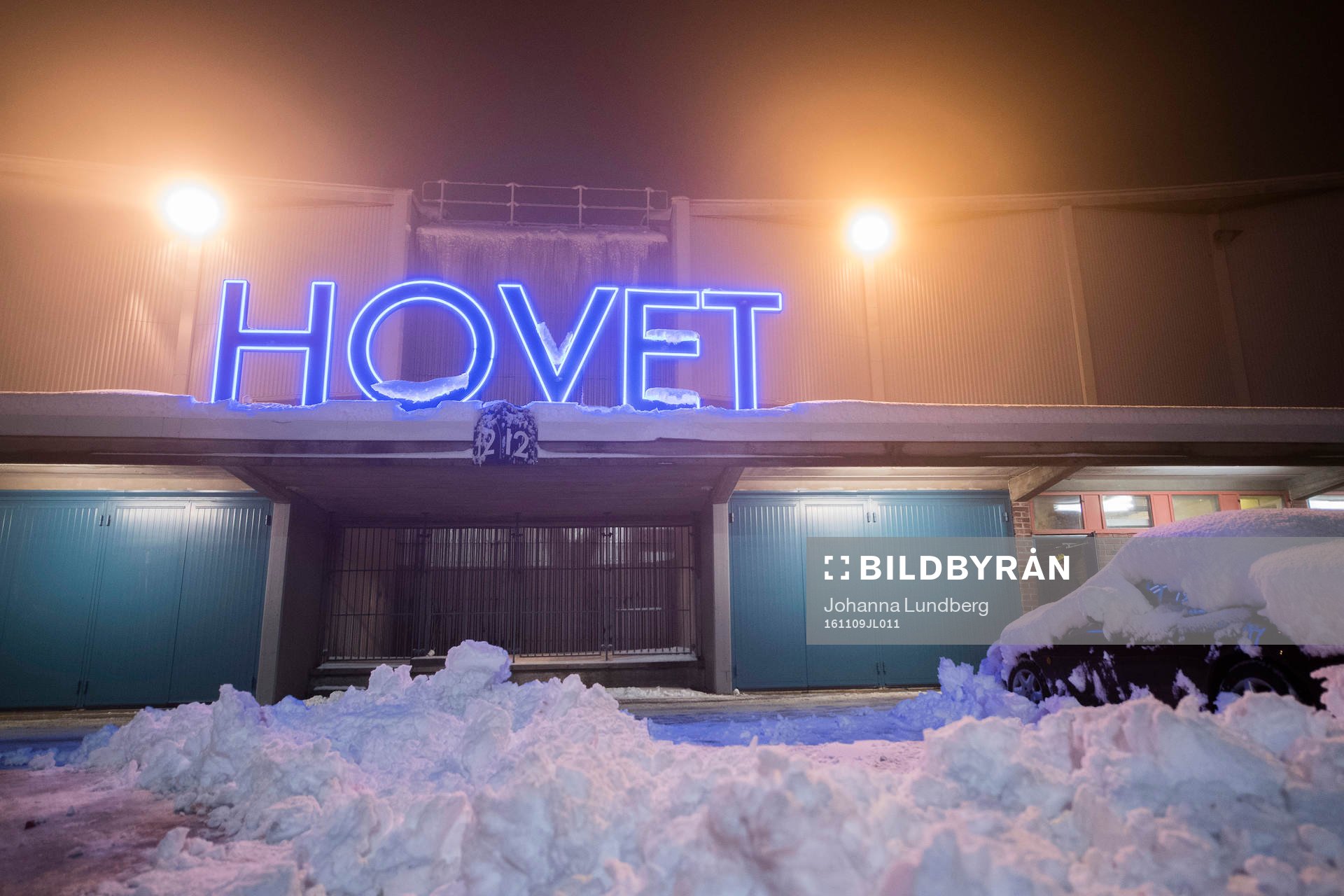 Snö utanför Hovet