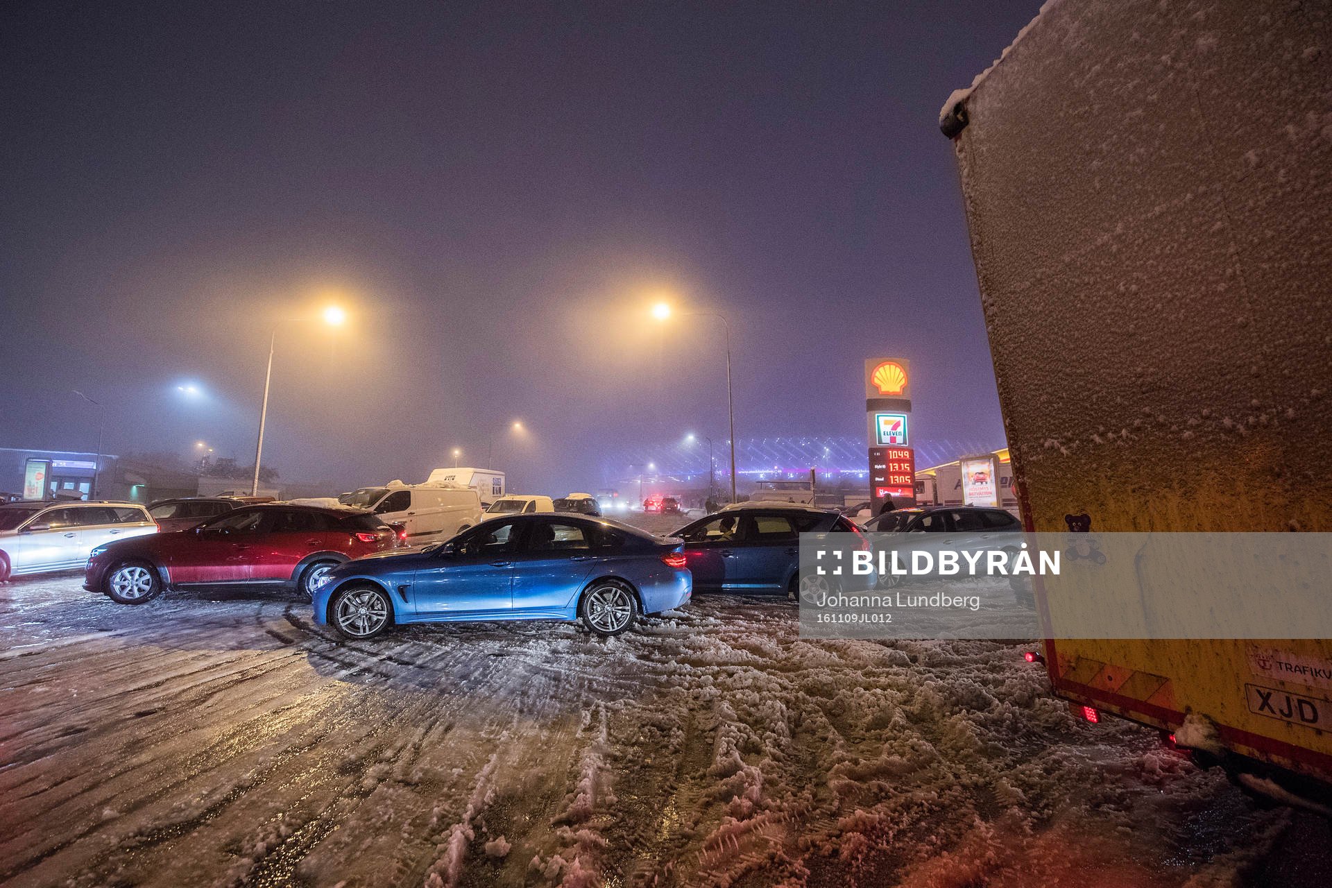 Snökaos utanför Johanneshov