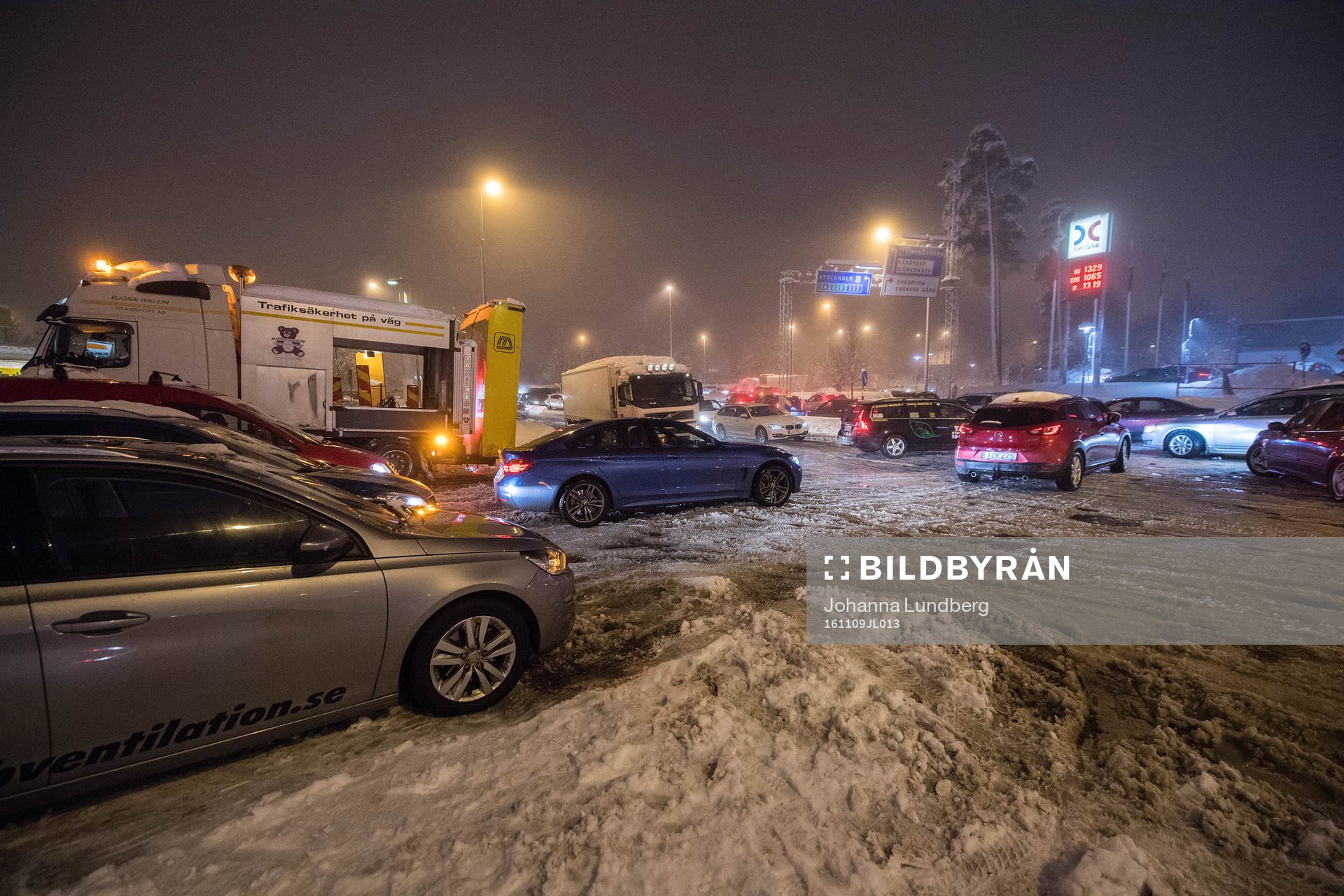 Snökaos utanför Johanneshov