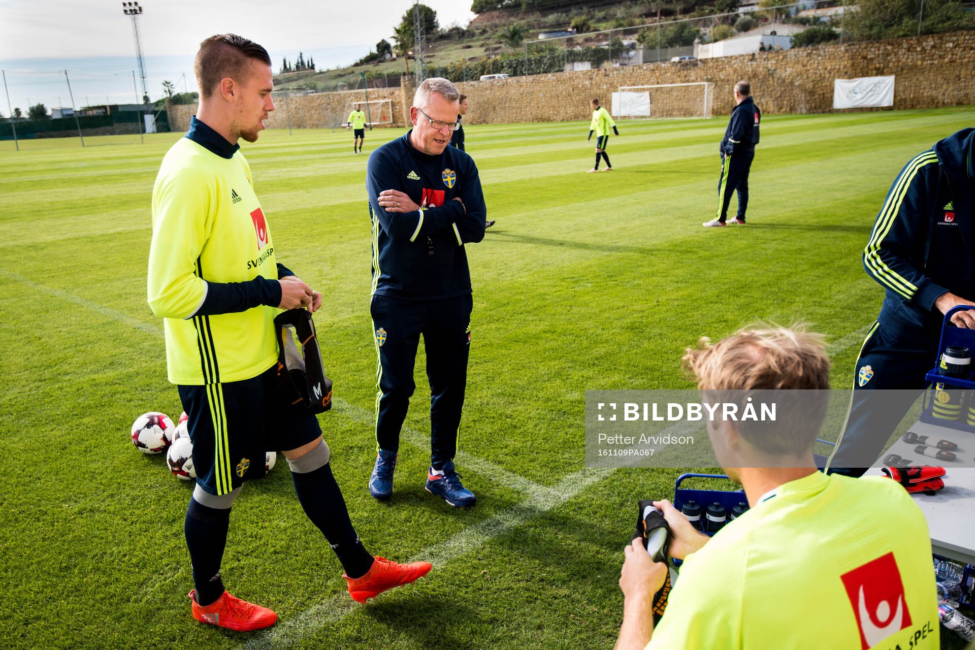 Pontus Jansson och förbundskapten Janne Andersson