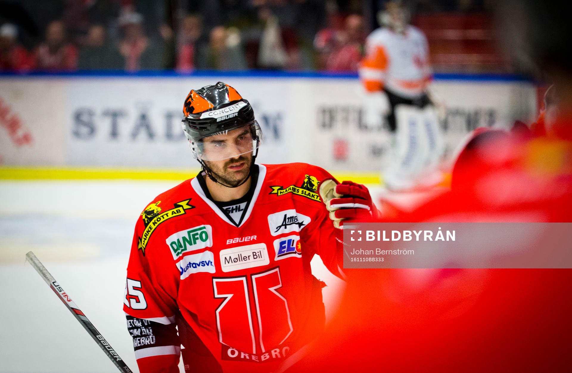 Örebros Martin Johansson gör matchen enda mål och jublar
