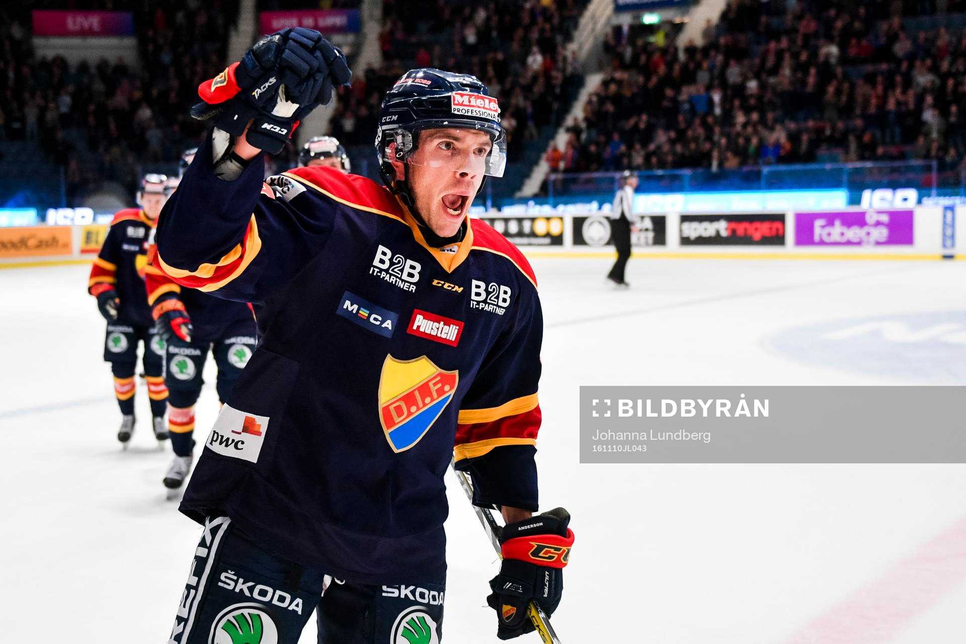 Djurgårdens Matt Anderson jublar