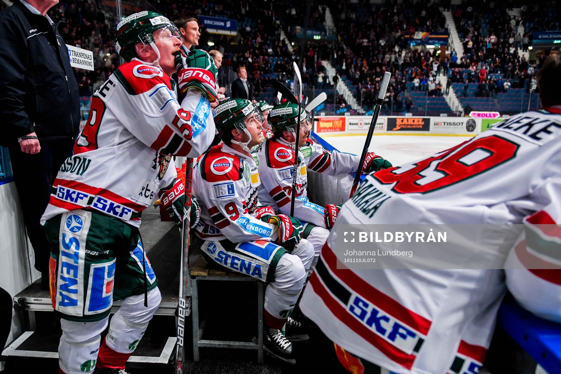 Frölundas Simon Hjalmarsson  , Casey Wellman och Joel