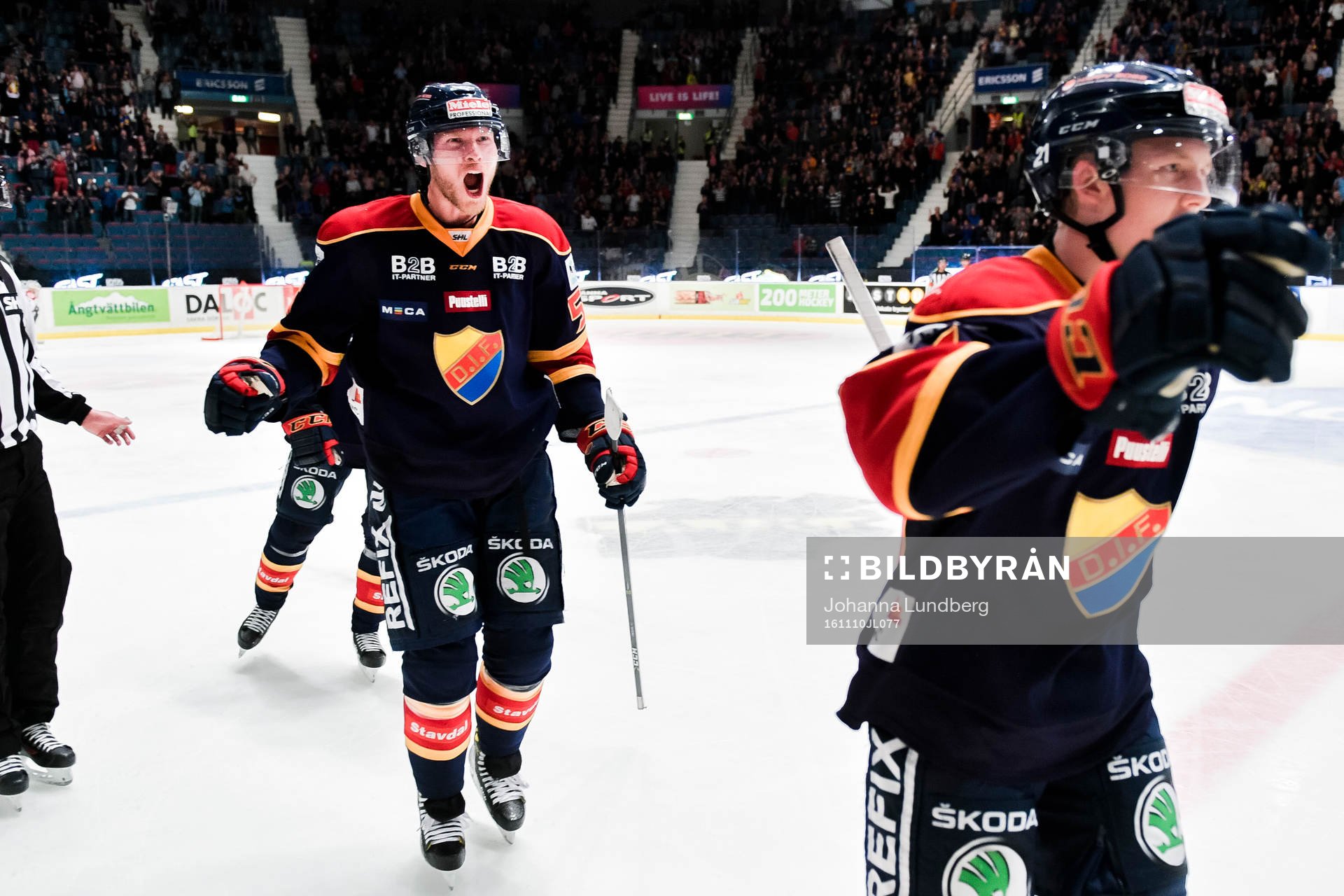 Djurgårdens Alexander Urbom jublar