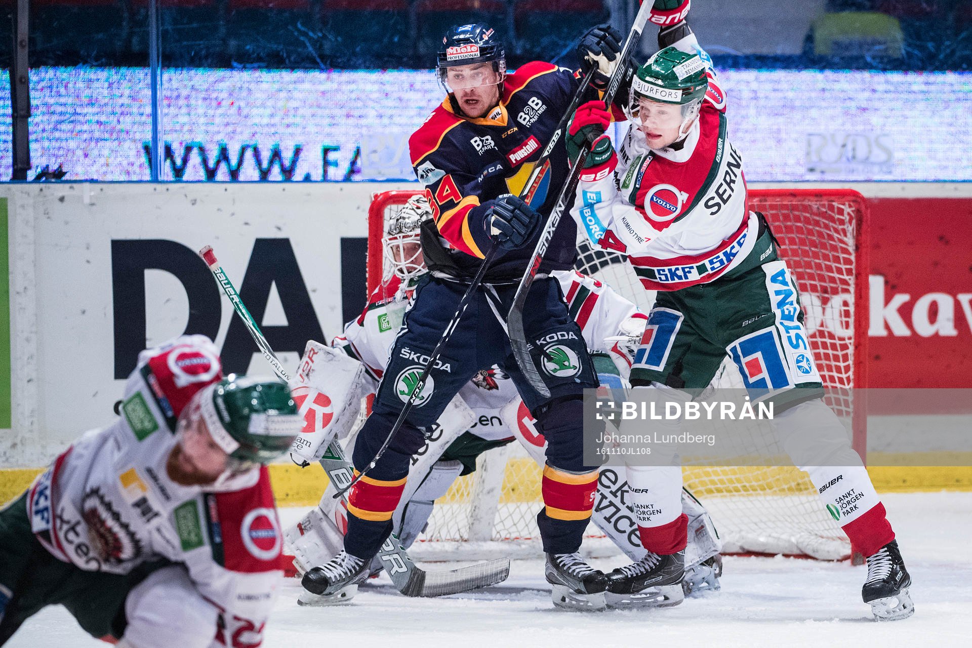 Djurgårdens Daniel Brodin mot Frölundas Jacob Larsson
