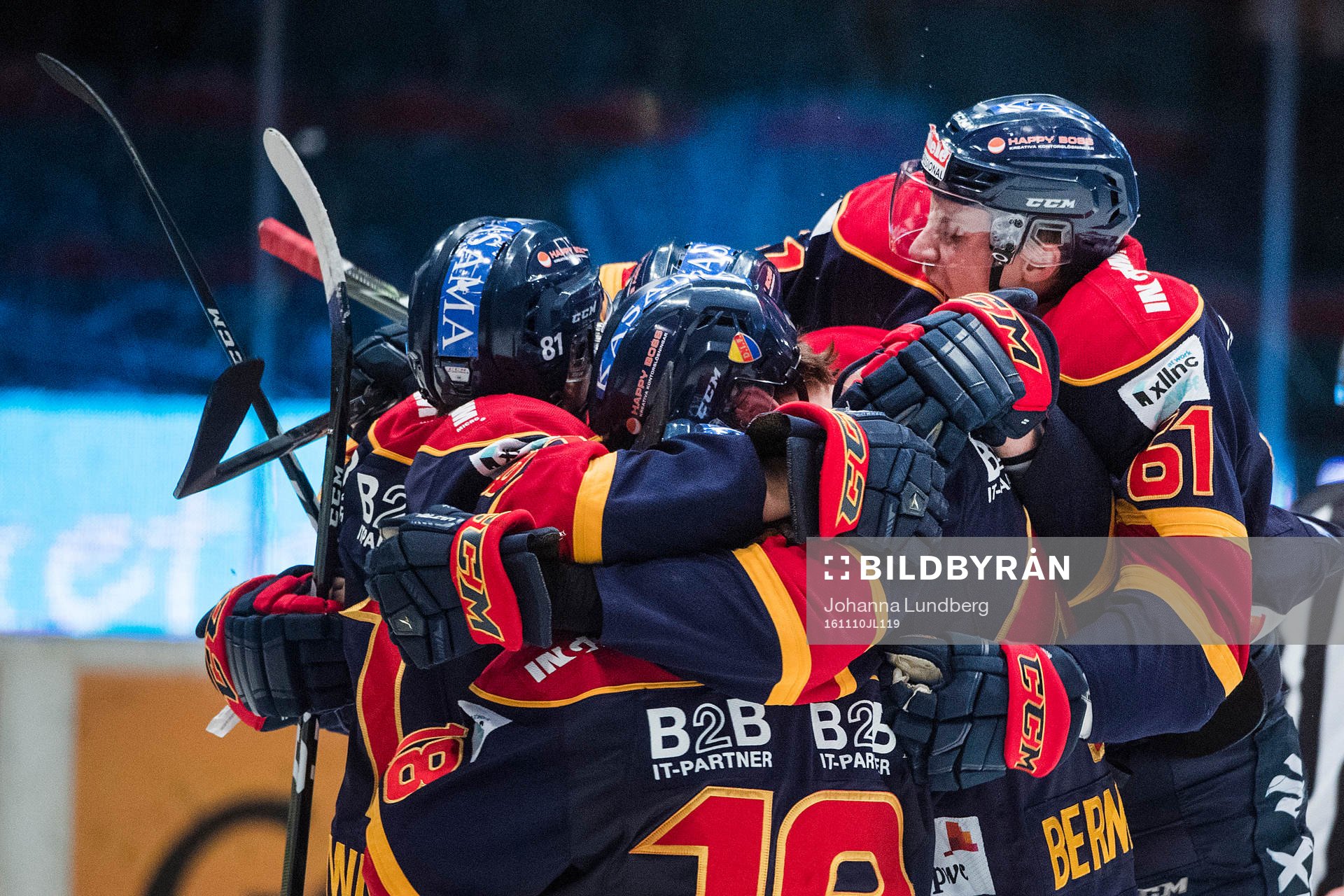 Djurgårdens Markus Ljungh (th) jublar