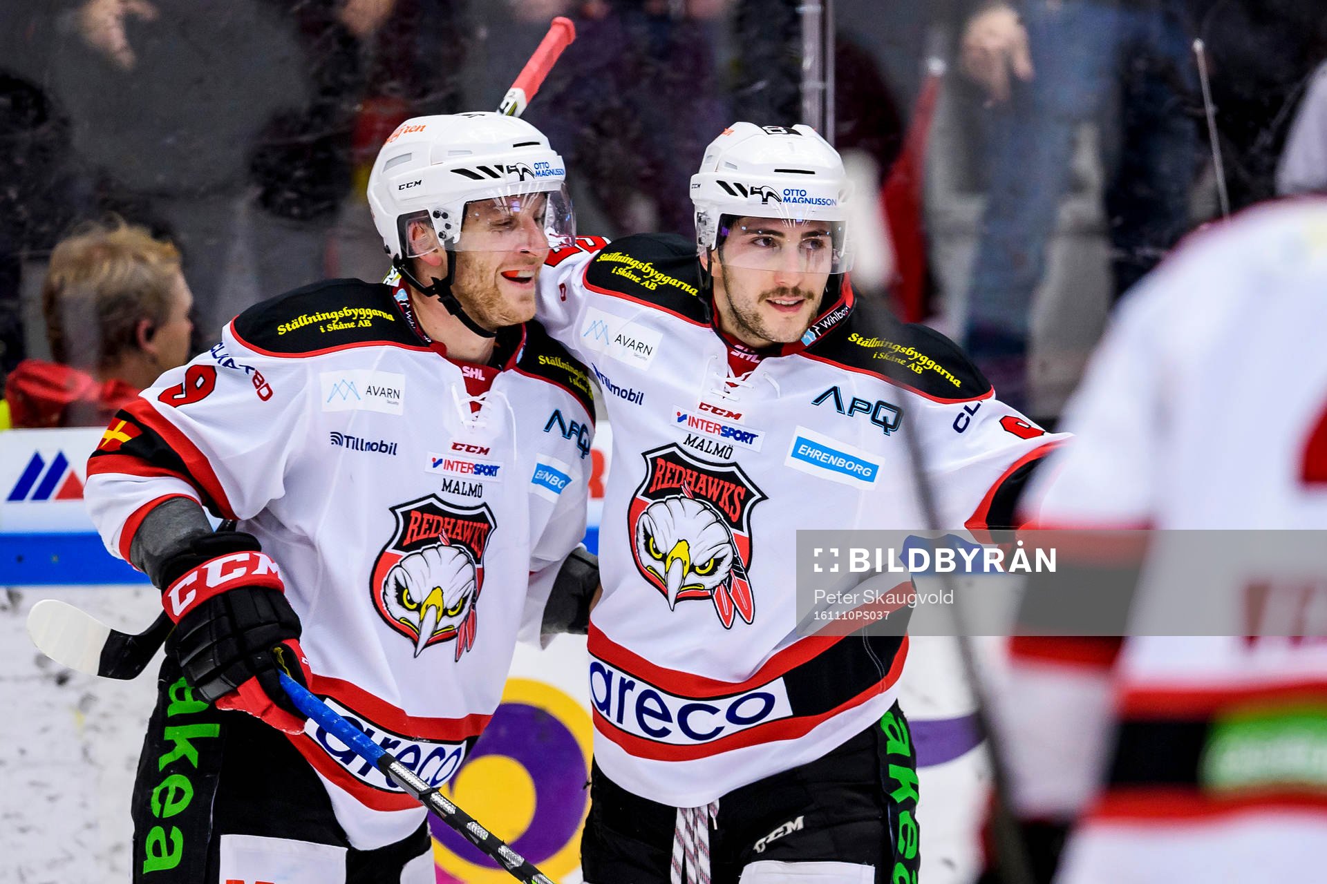 Malmö Redhawks Frederik Storm (v) jublar