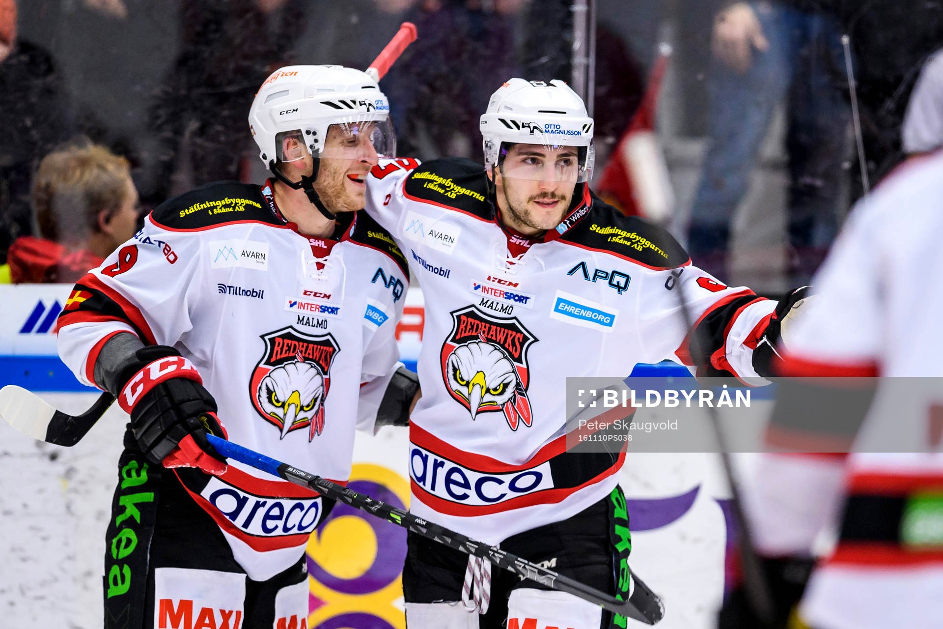 Malmö Redhawks Frederik Storm (v) jublar