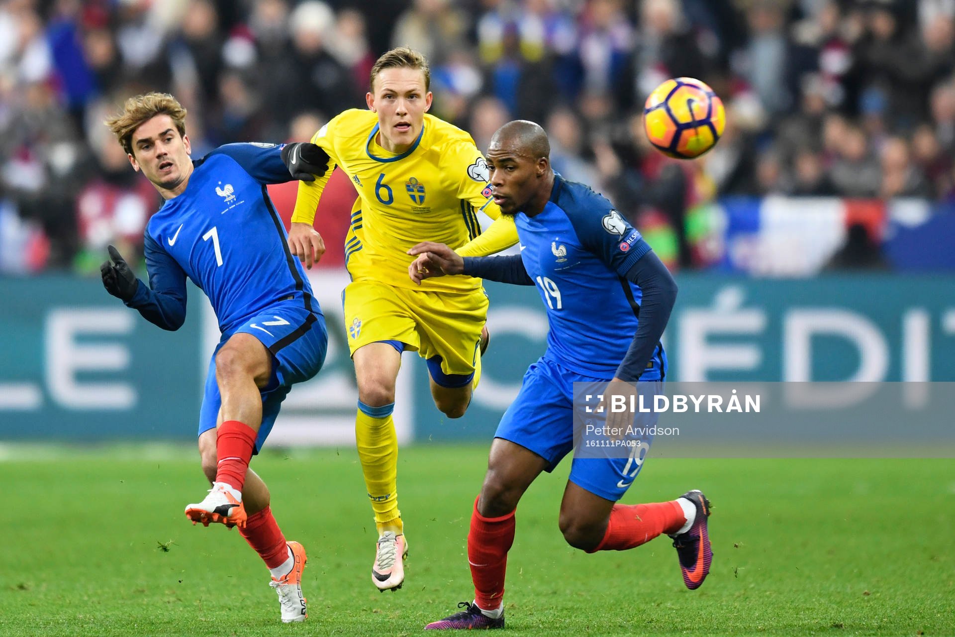 Sveriges Ludwig Augustinsson mot Frankrikes Antoine