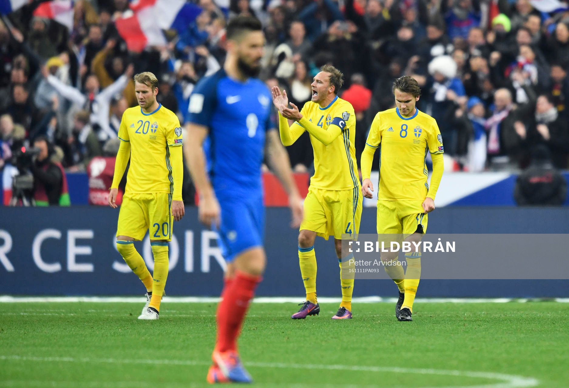 Sveriges Ola Toivonen, Andreas Granqvist och Albin Ekdal