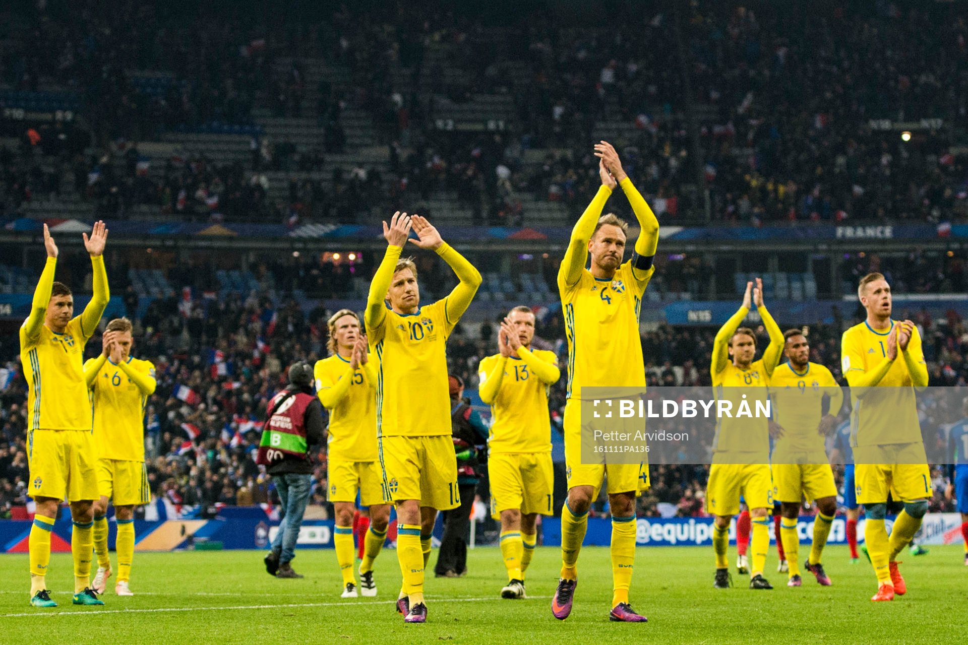 Sveriges Emil Forsberg, Andreas Granqvist och Pontus