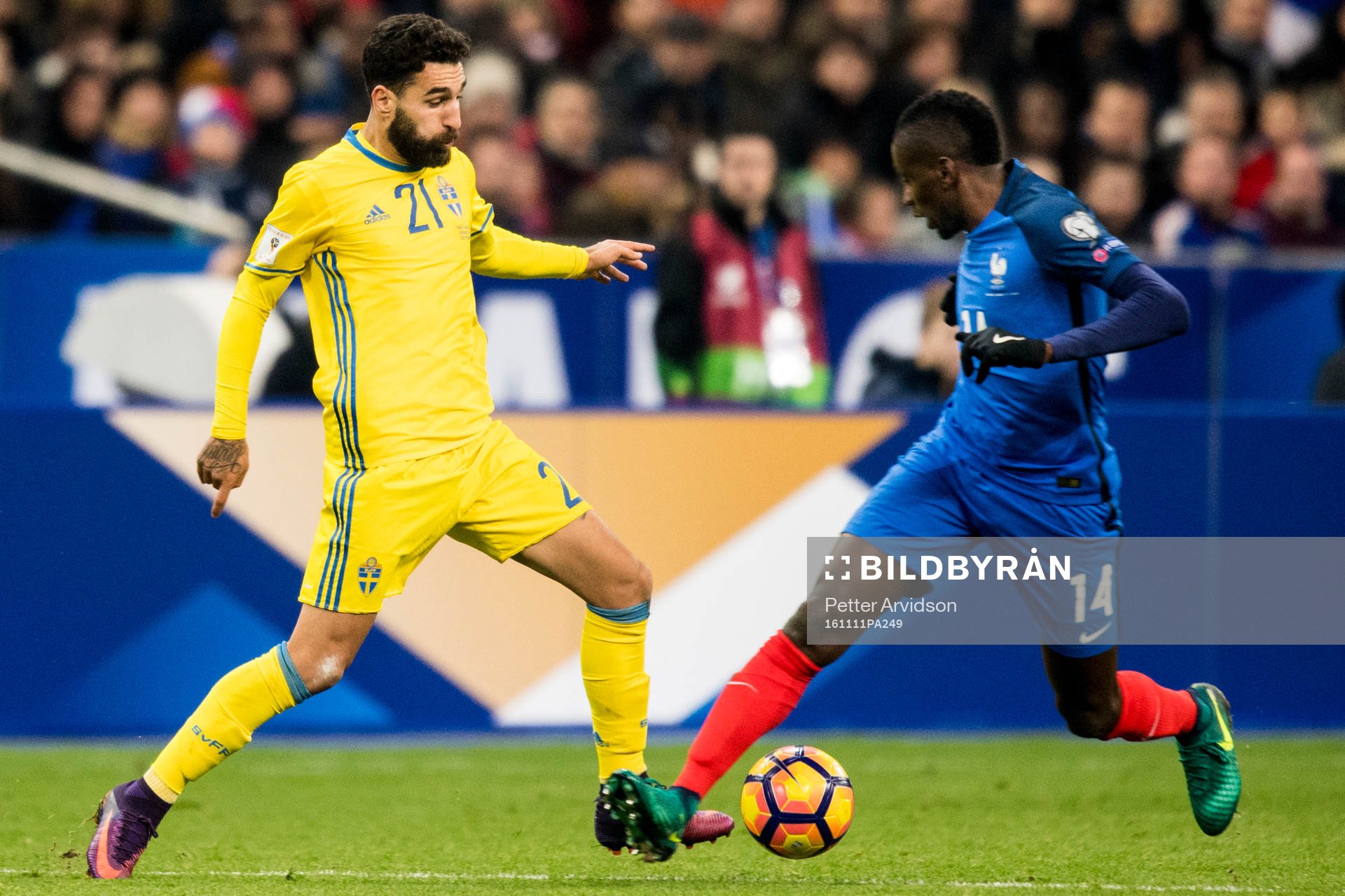Sveriges Jimmy Durmaz och Frankrikes Blaise Matuidi
