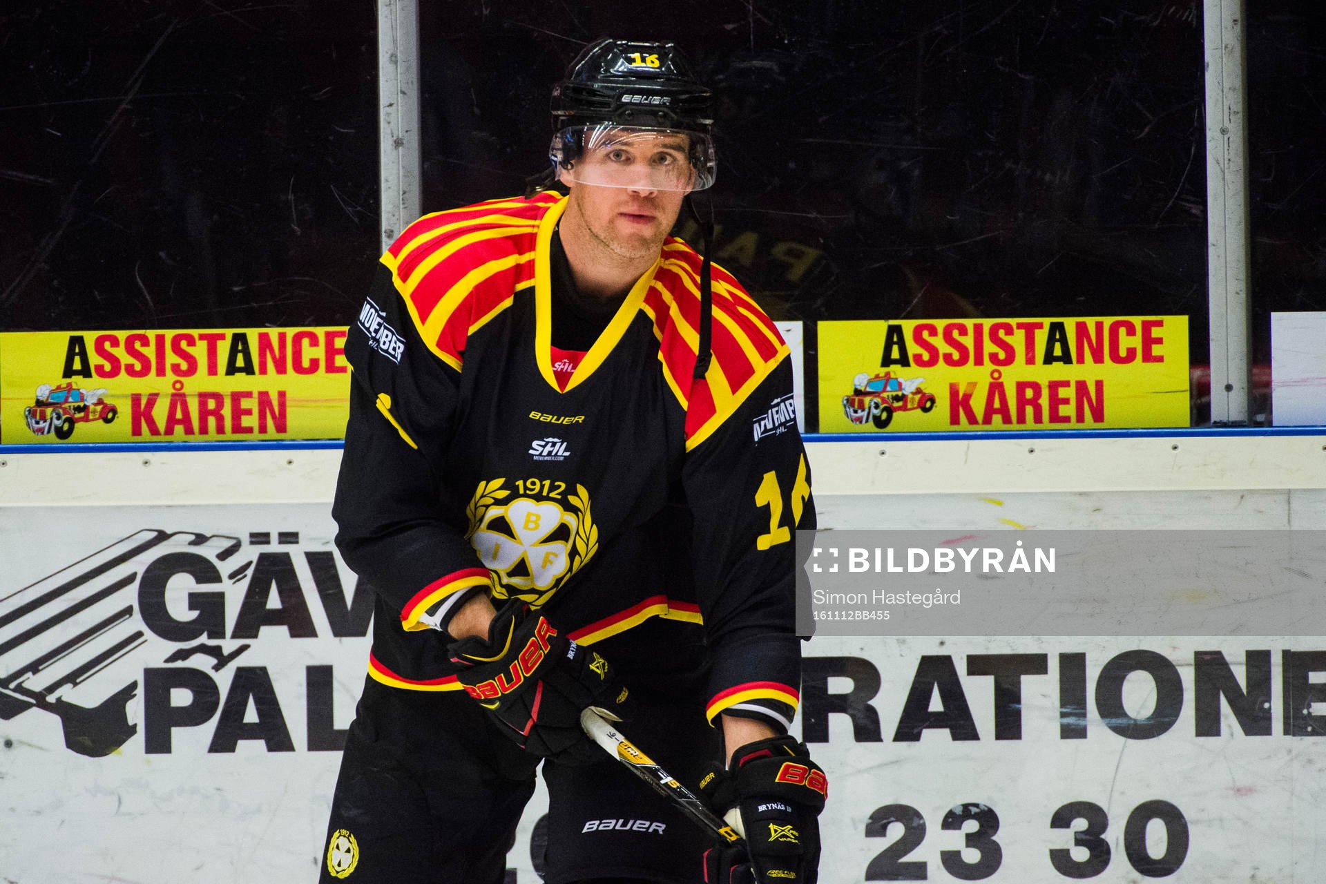 Brynäs Daniel Paille före ishockeymatchen i SHL mellan