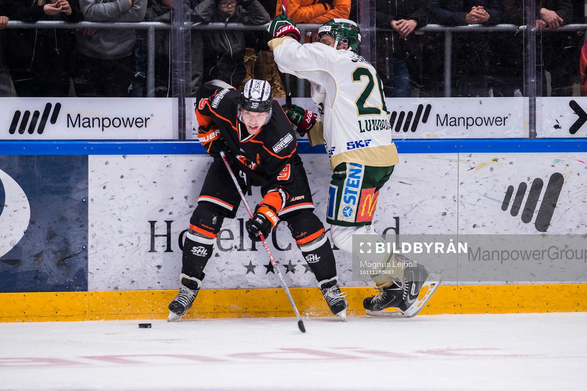 Karlskronas Morten Madsen och Frölundas Robin Figren