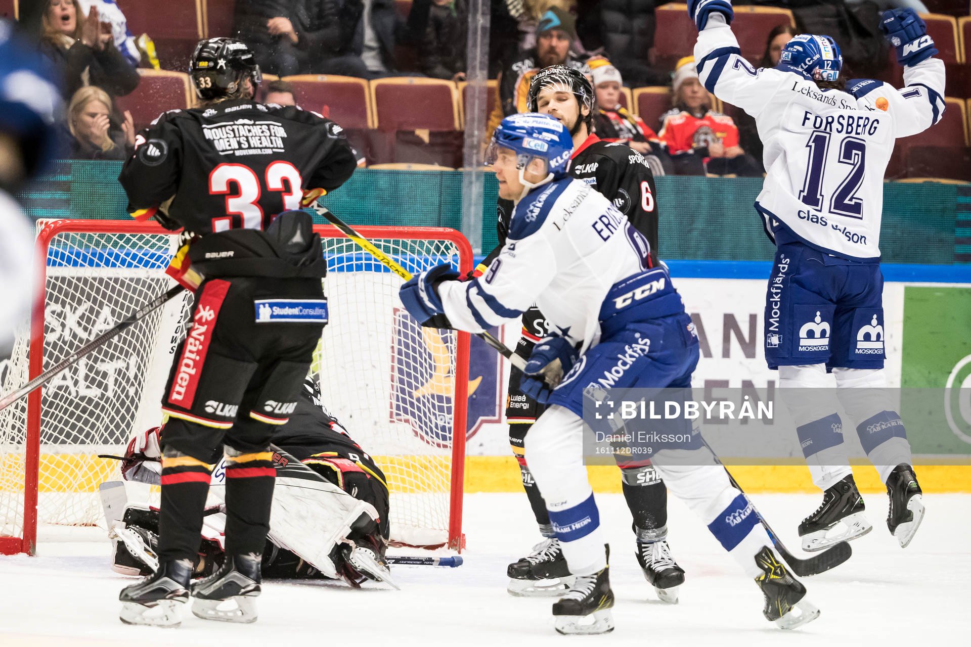Leksands Fredrik Forsberg Lukas Ericsson jublar