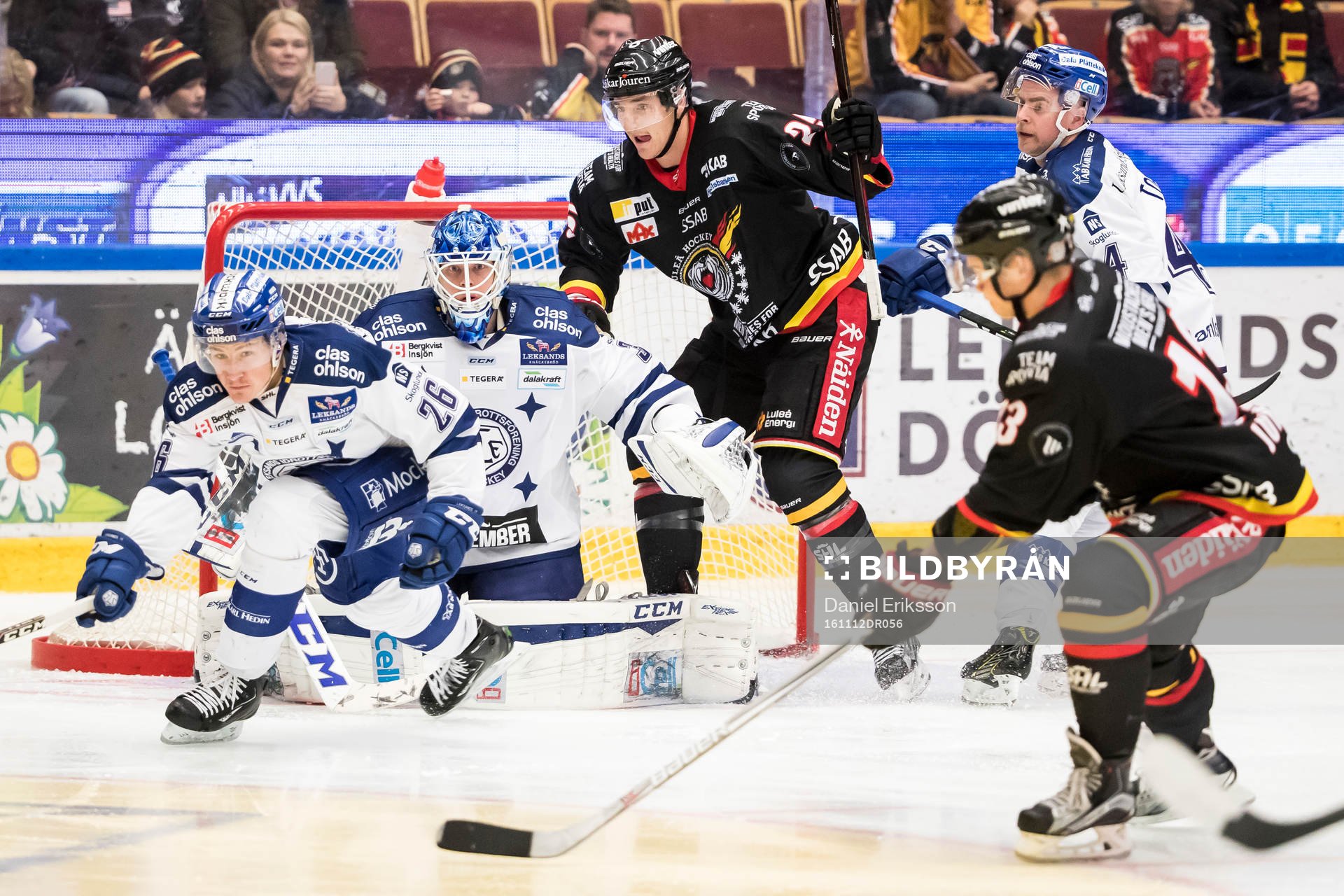 Leksands Patrik Norén och Luleås Johan Harju framför