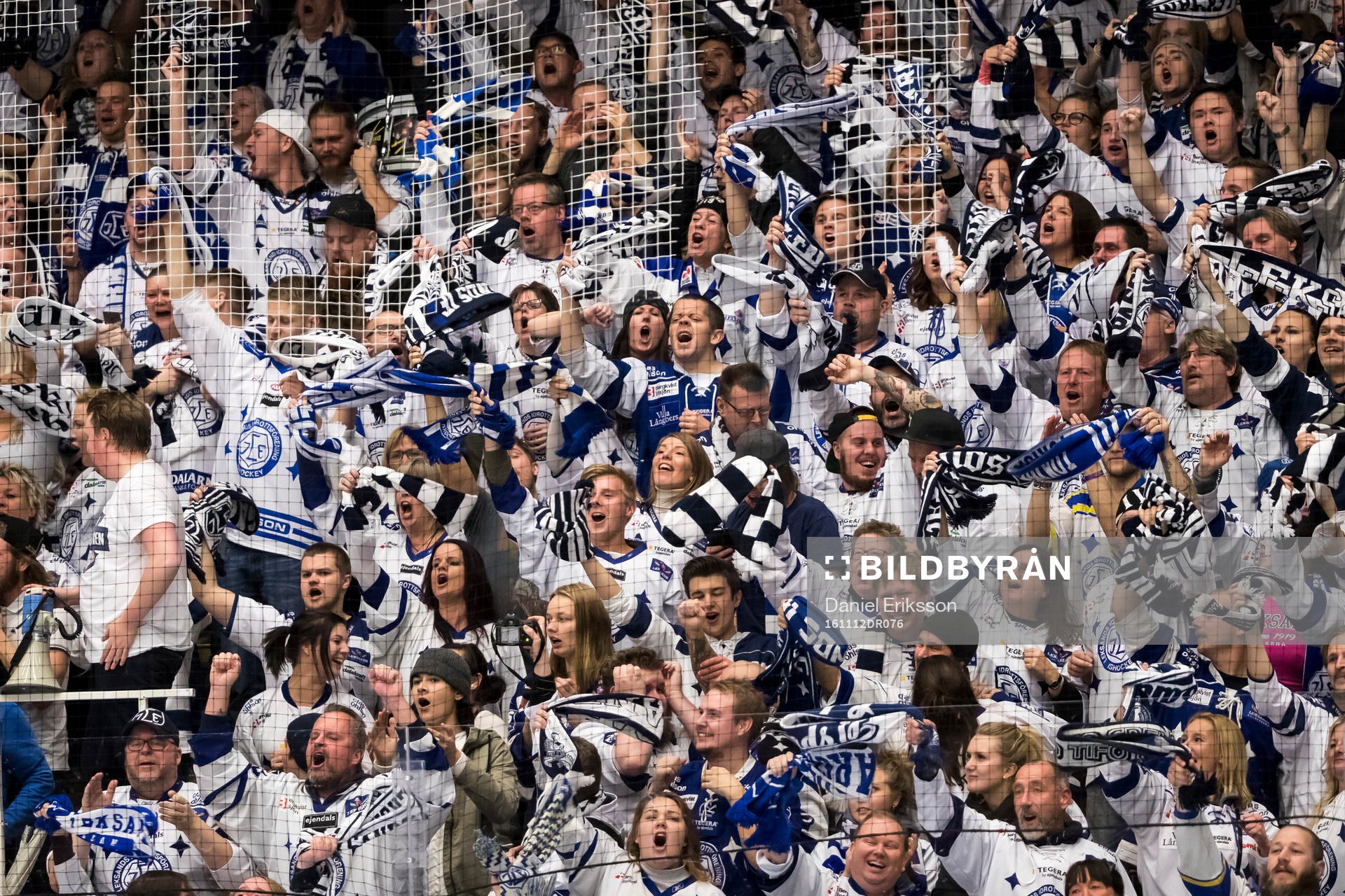Leksands fansen jublar i ishockeymatchen i SHL mellan