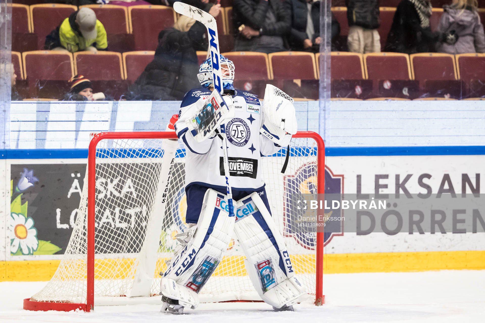 Leksands målvakt Atte Engren jublar