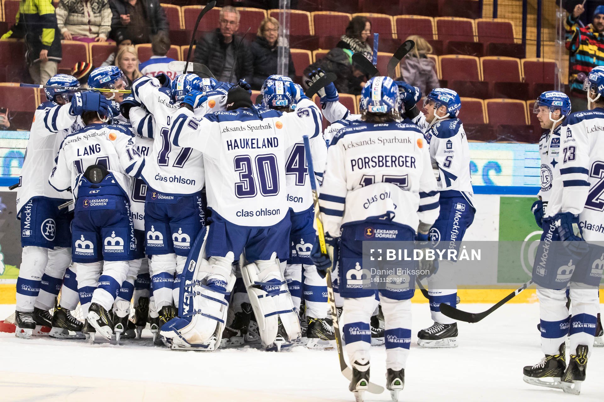 Leksands spelarna jublar