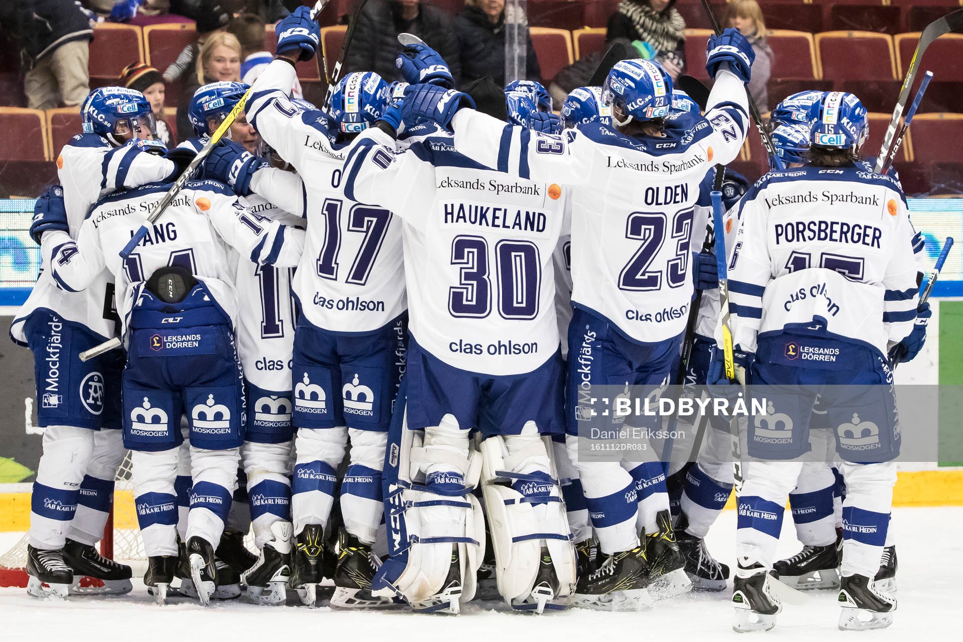 Leksands spelarna jublar