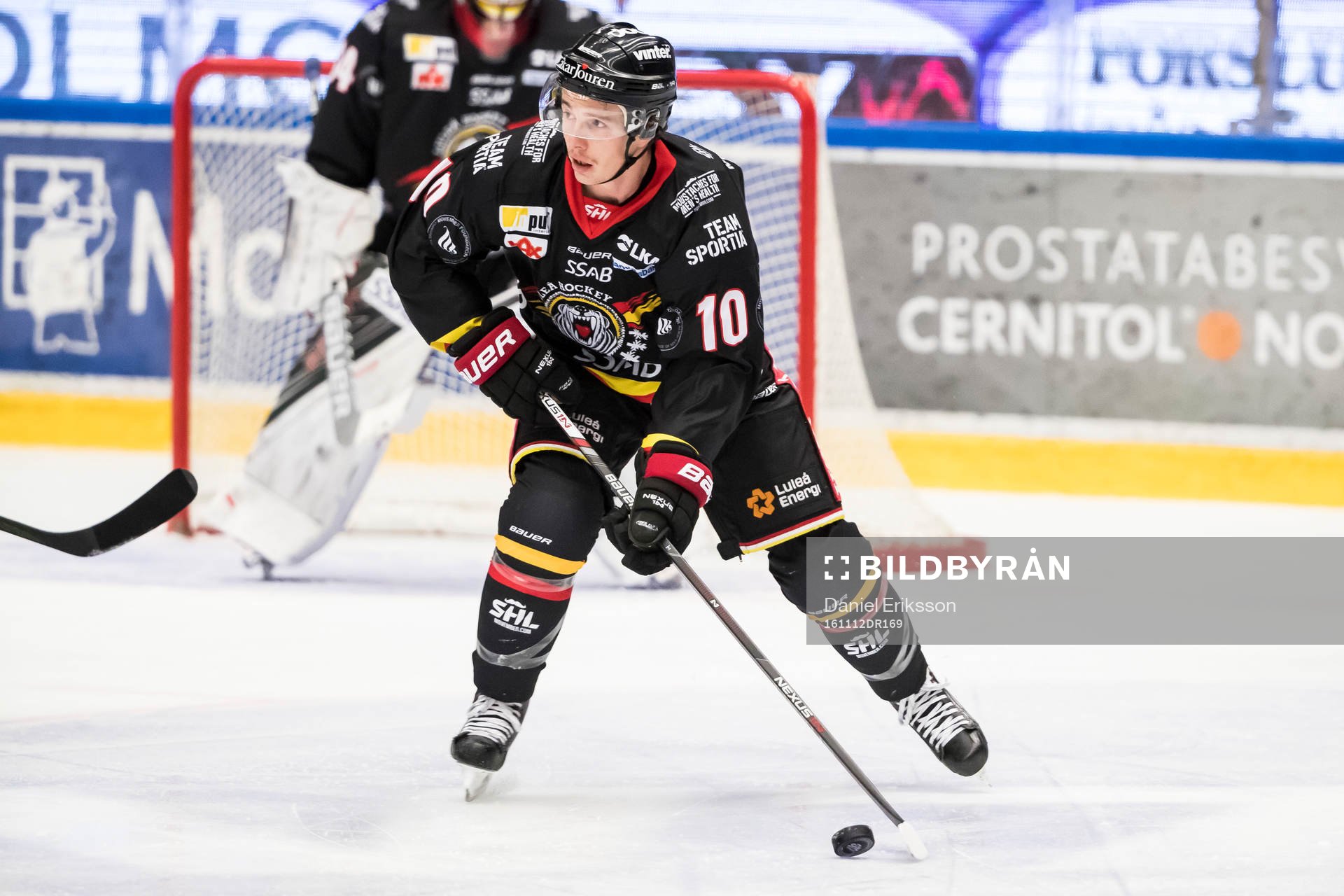 Luleås Tim Kennedy  i ishockeymatchen i SHL mellan Leksand