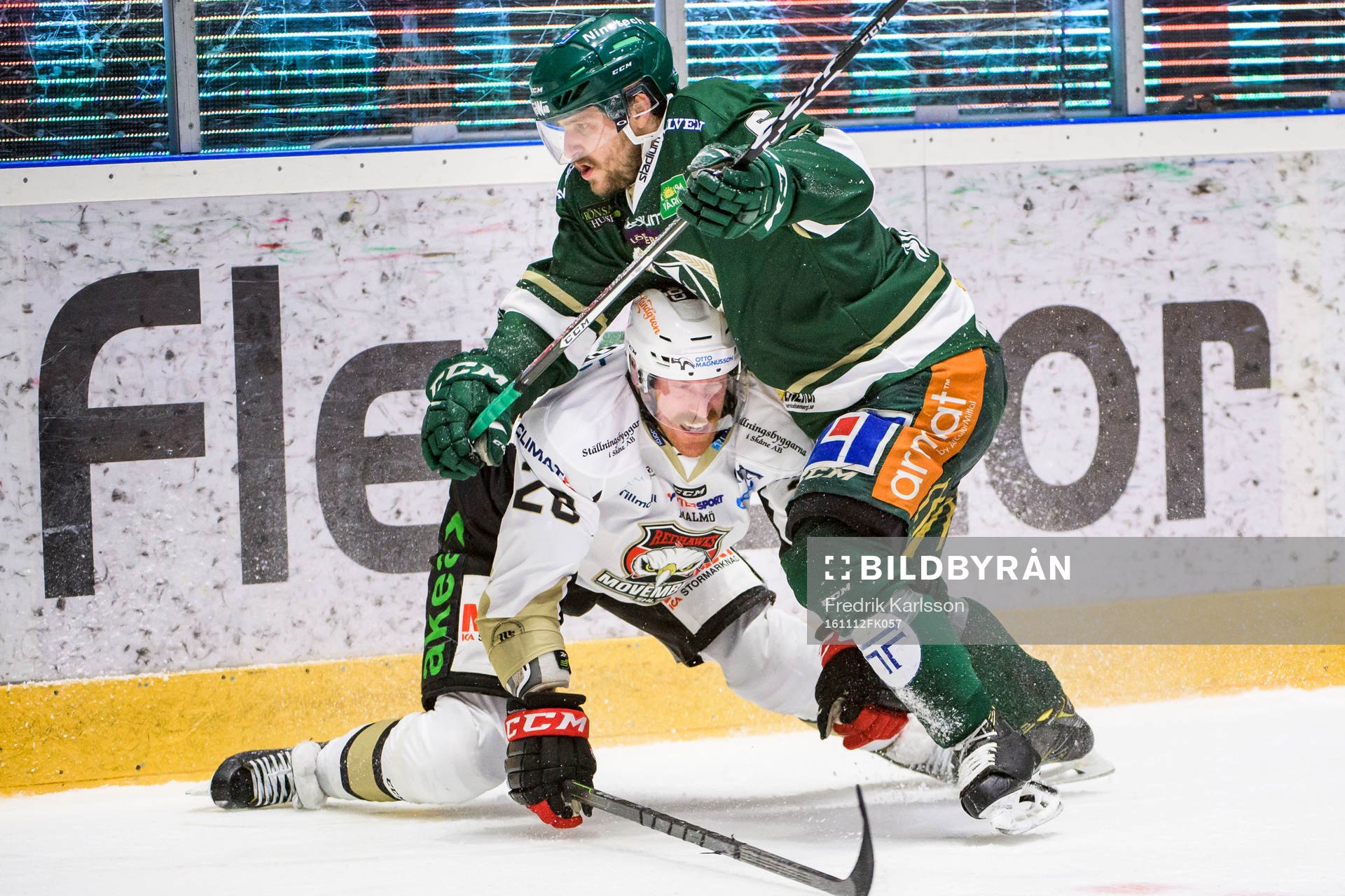 Malmö Redhawks Jens Olsson och Färjestads Mikael Wikstrand