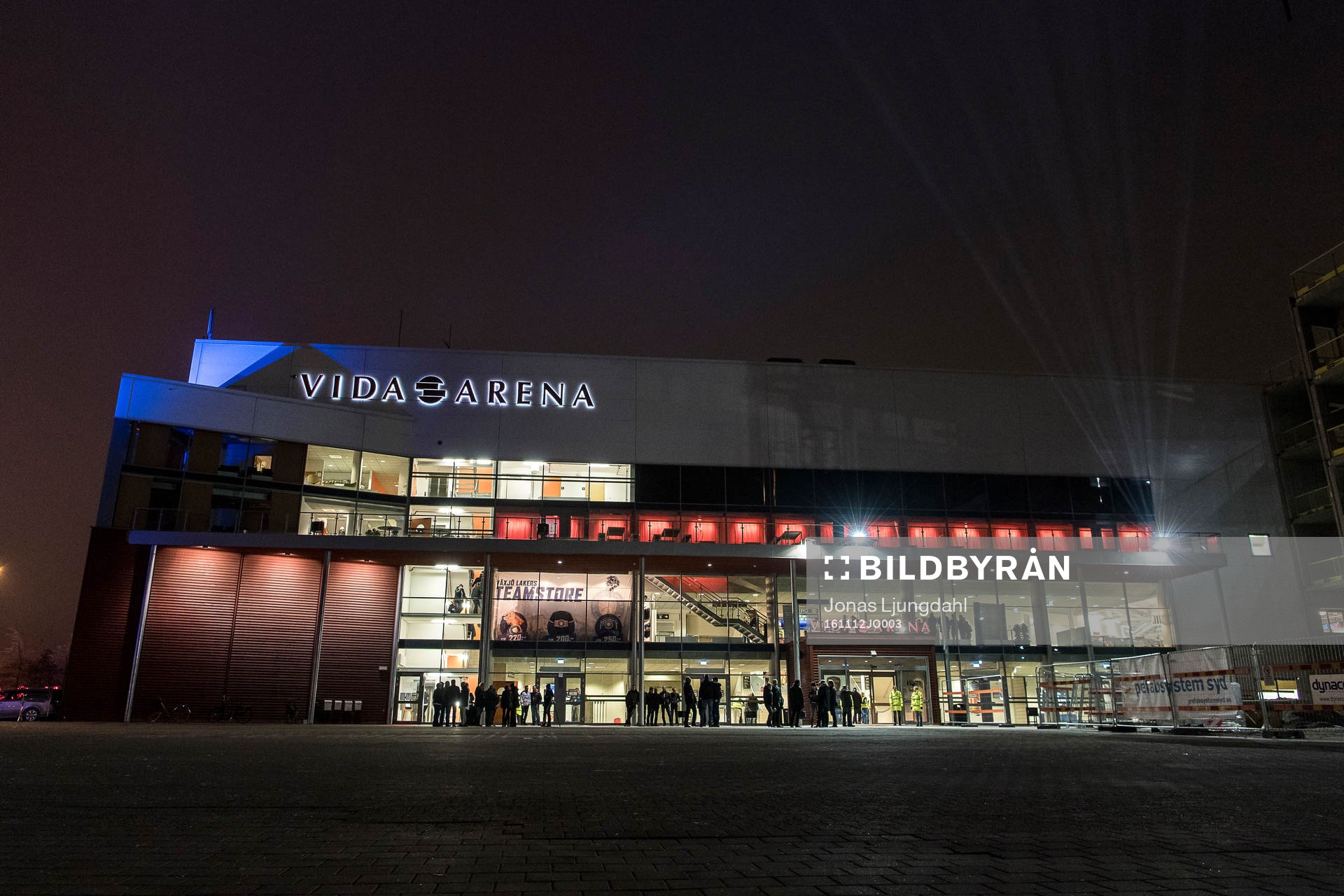 Generell exteriör vy på Vida arena före ishockeymatchen