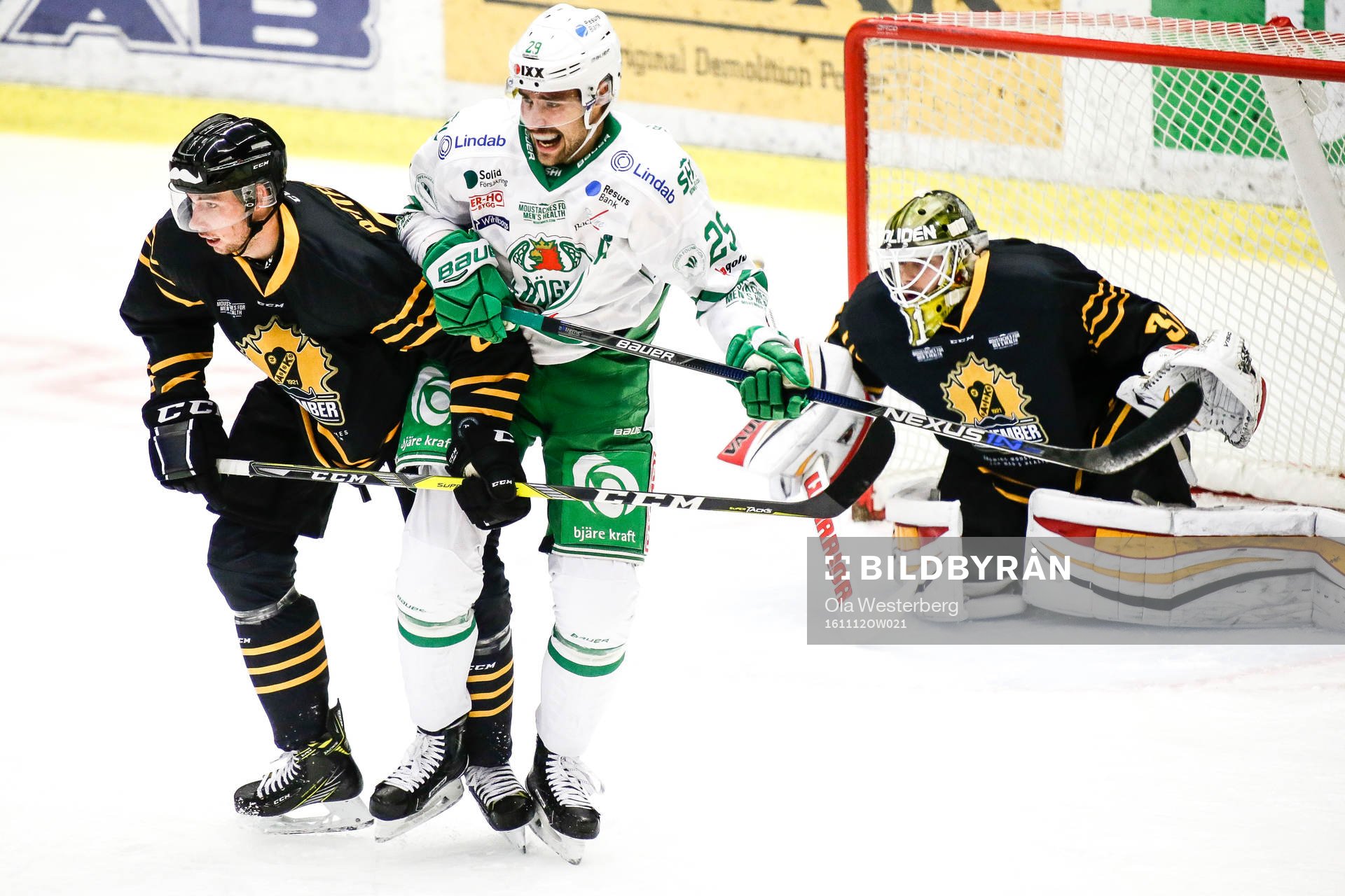 Skellefteås Marcus Pettersson och målvakt Joni Ortio