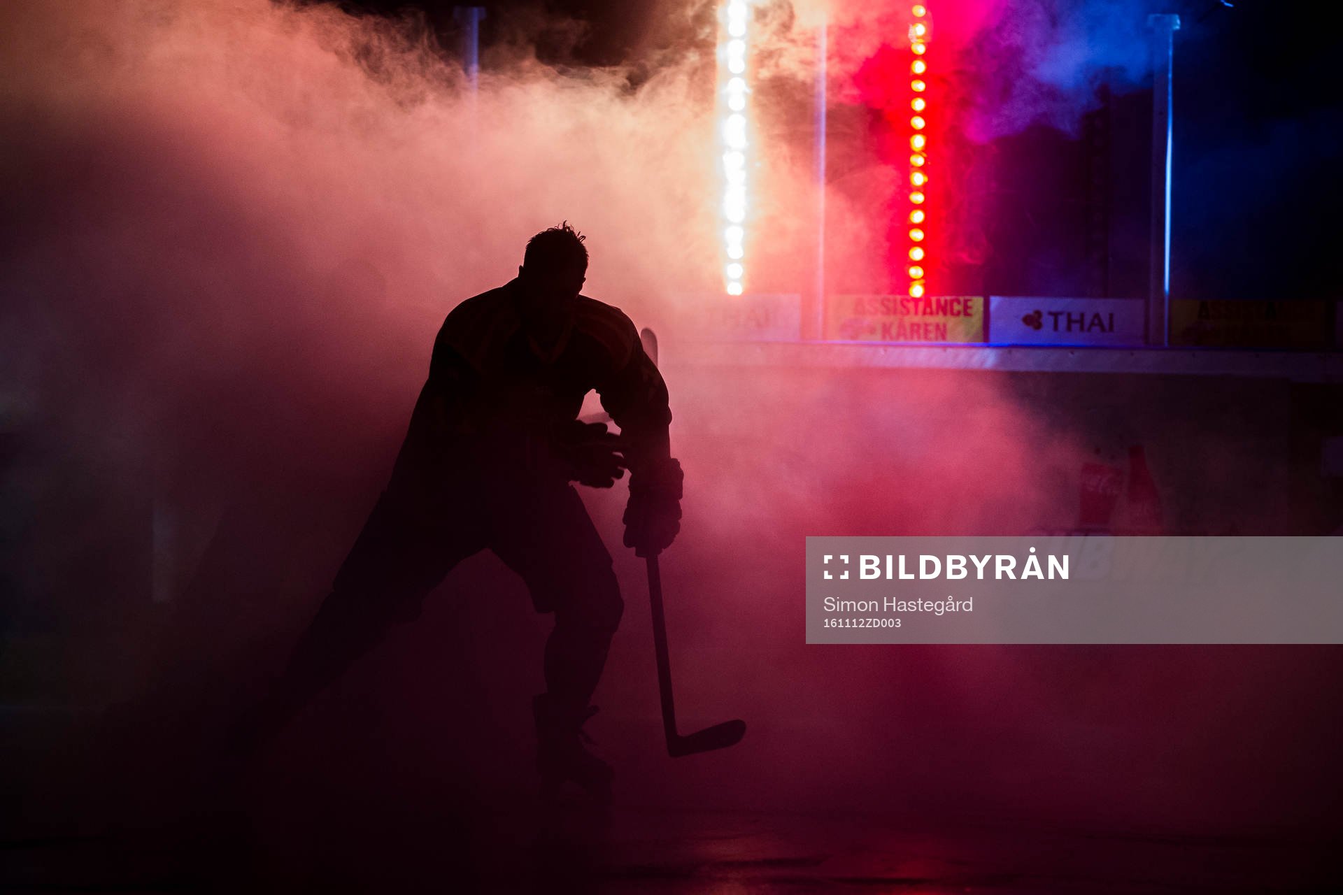 Brynäs Kevin Clark före ishockeymatchen i SHL mellan