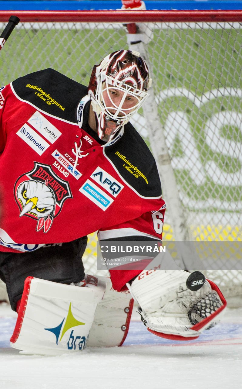 Malmö Redhawks målvakt Oscar Alsenfelt